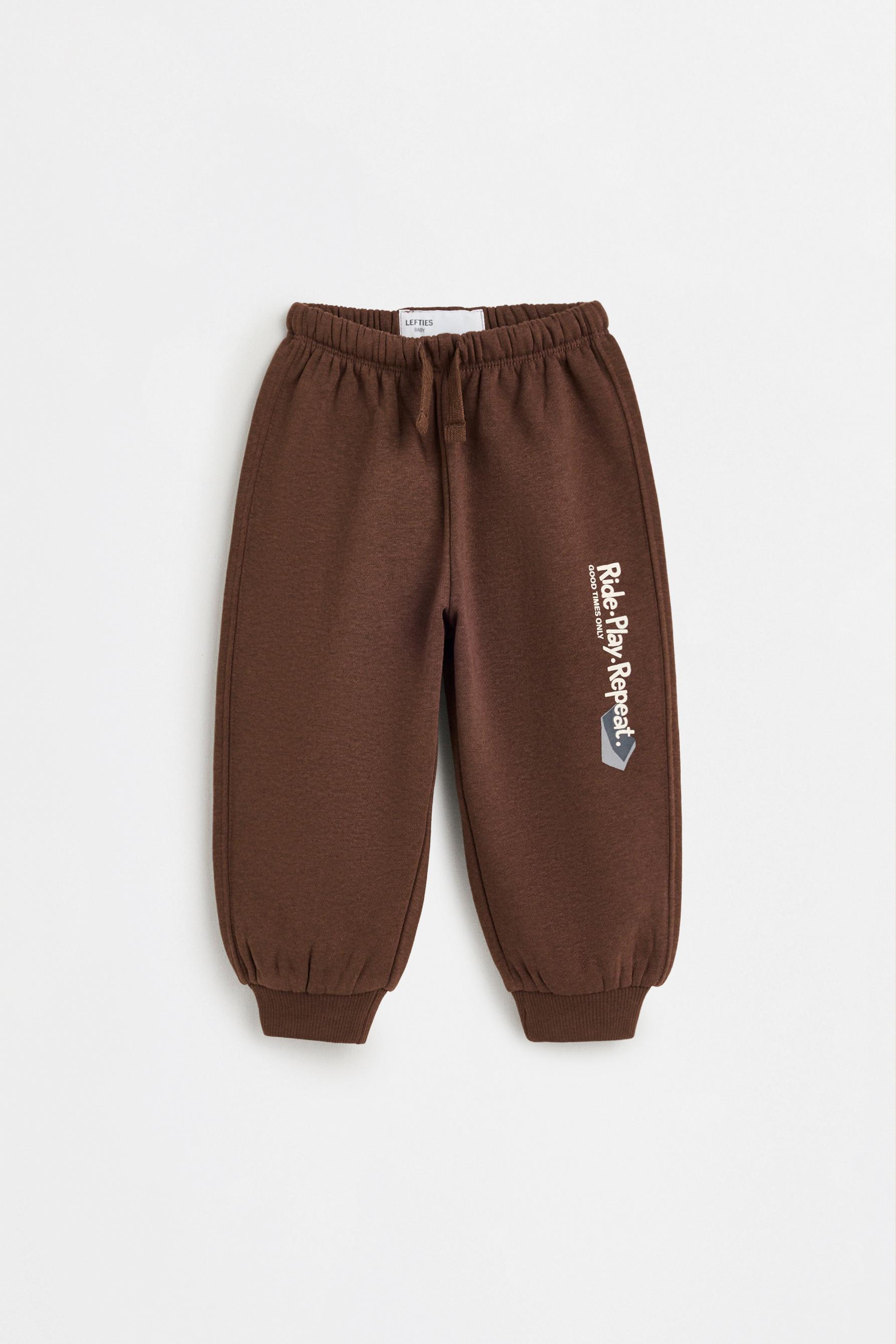 Pantalón felpa texto