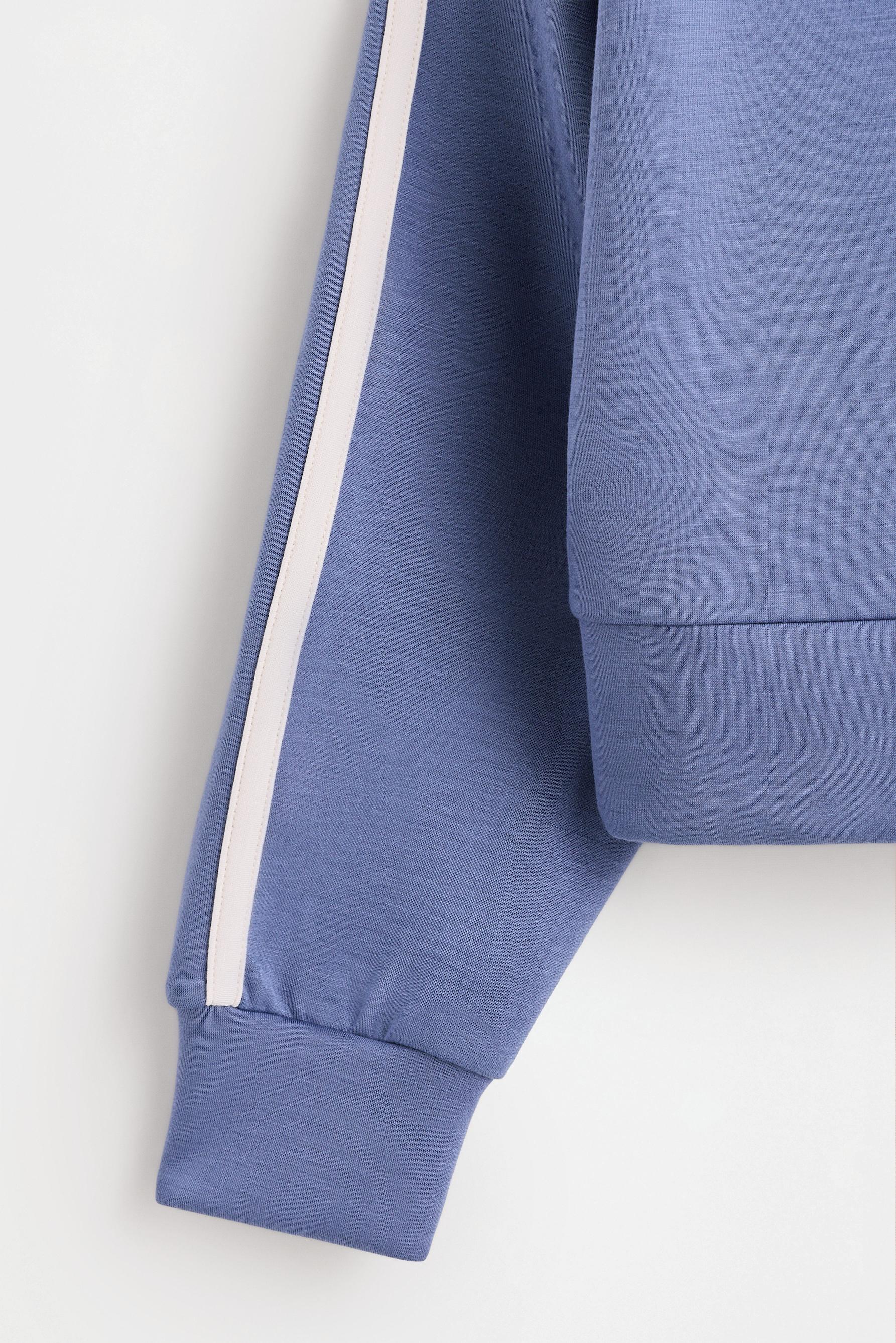 Zip-up sports sweatshirt — PETROL BLUE