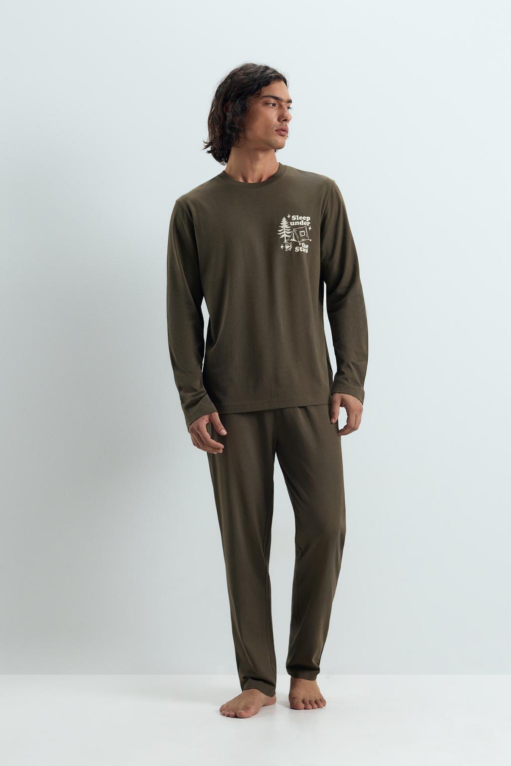 Pijama comprido estampado