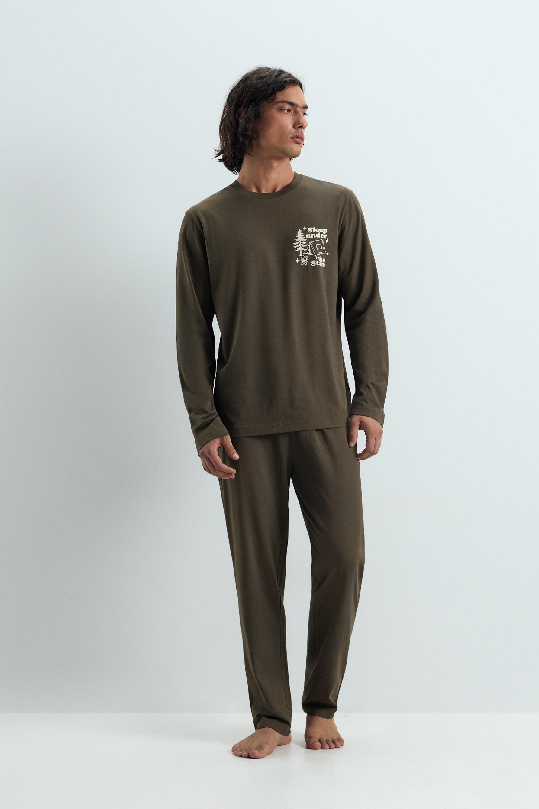 Pijama largo estampado