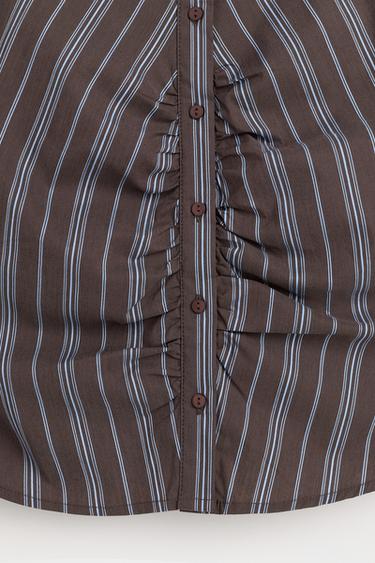 Gathered shirt — CHOCOLATE 7