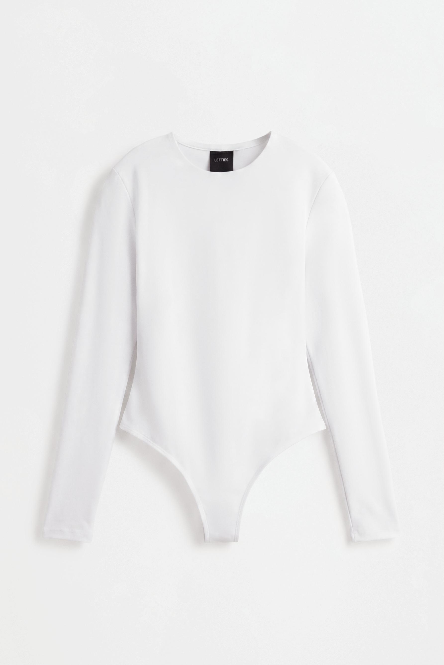 Long sleeve polyamide bodysuit — WHITE