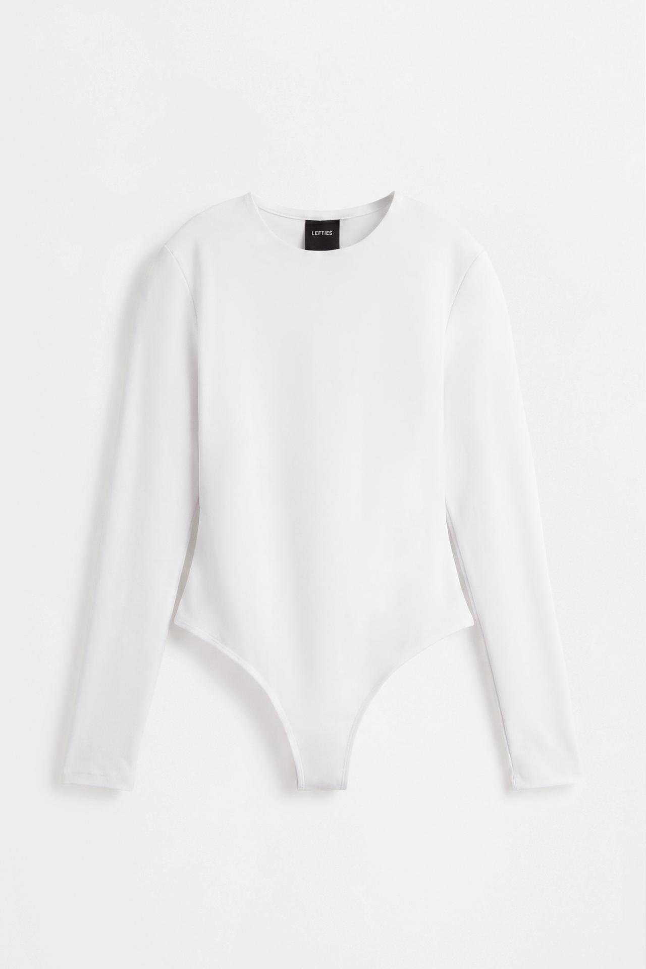 Long sleeve polyamide bodysuit — WHITE