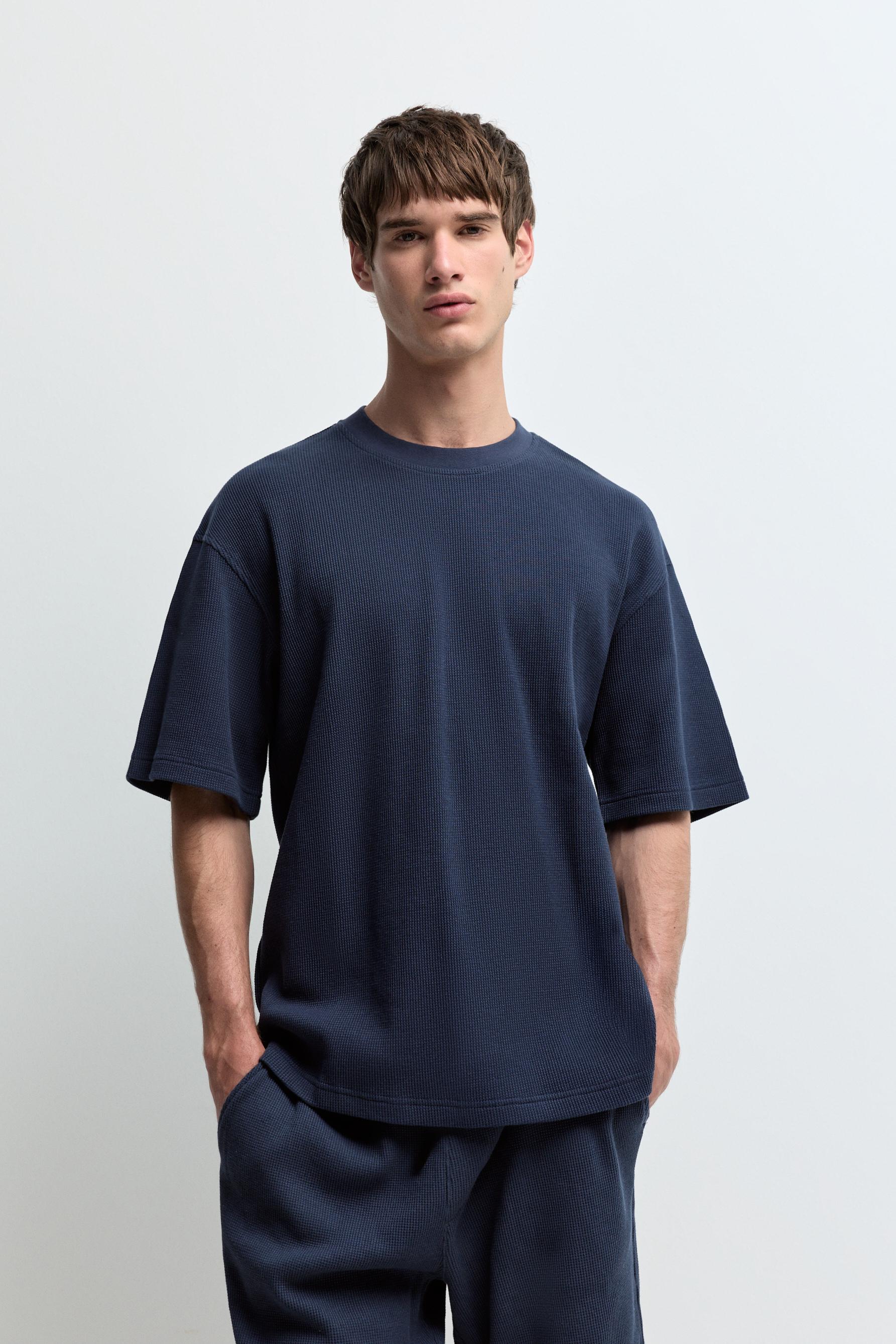 Waffle T-shirt — NAVY