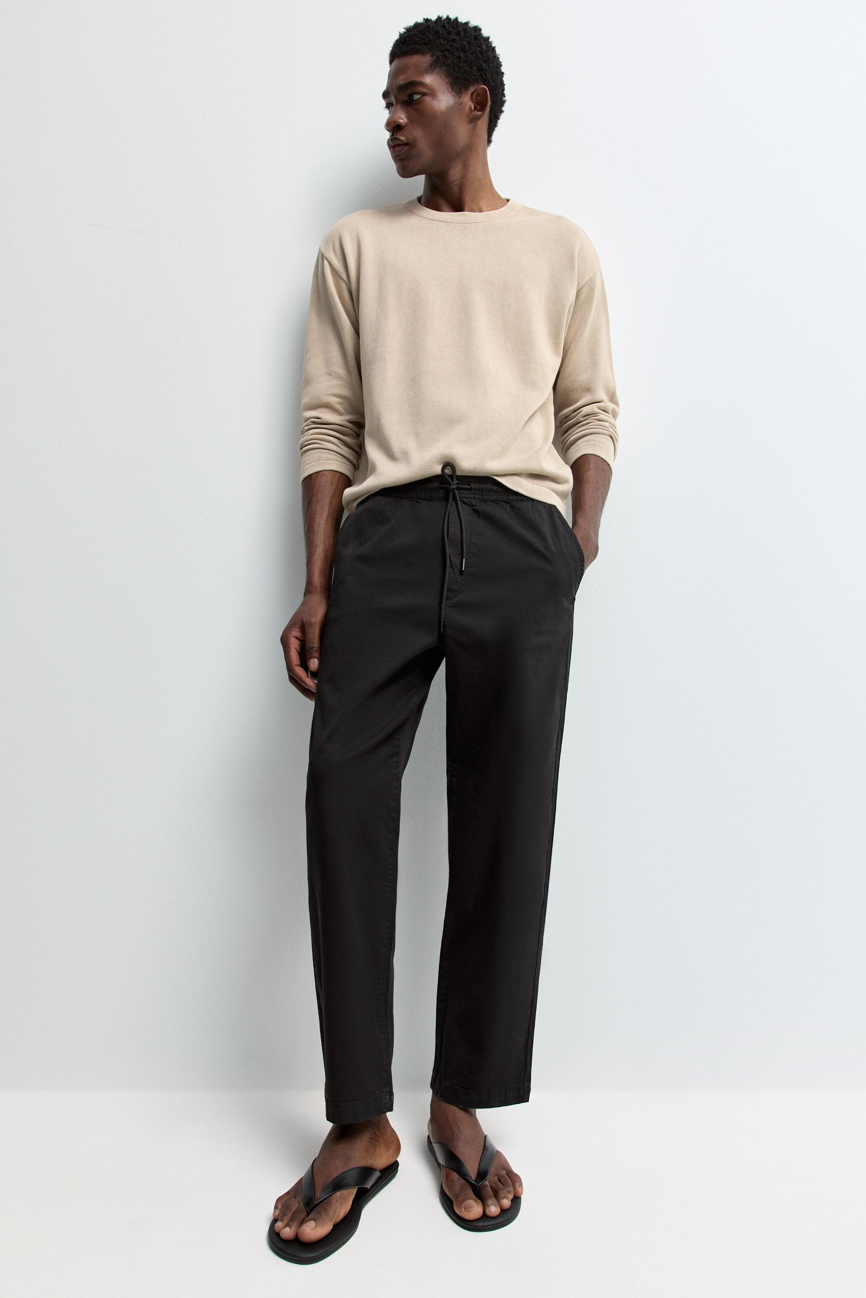 Slim fit jogger trousers — BLACK