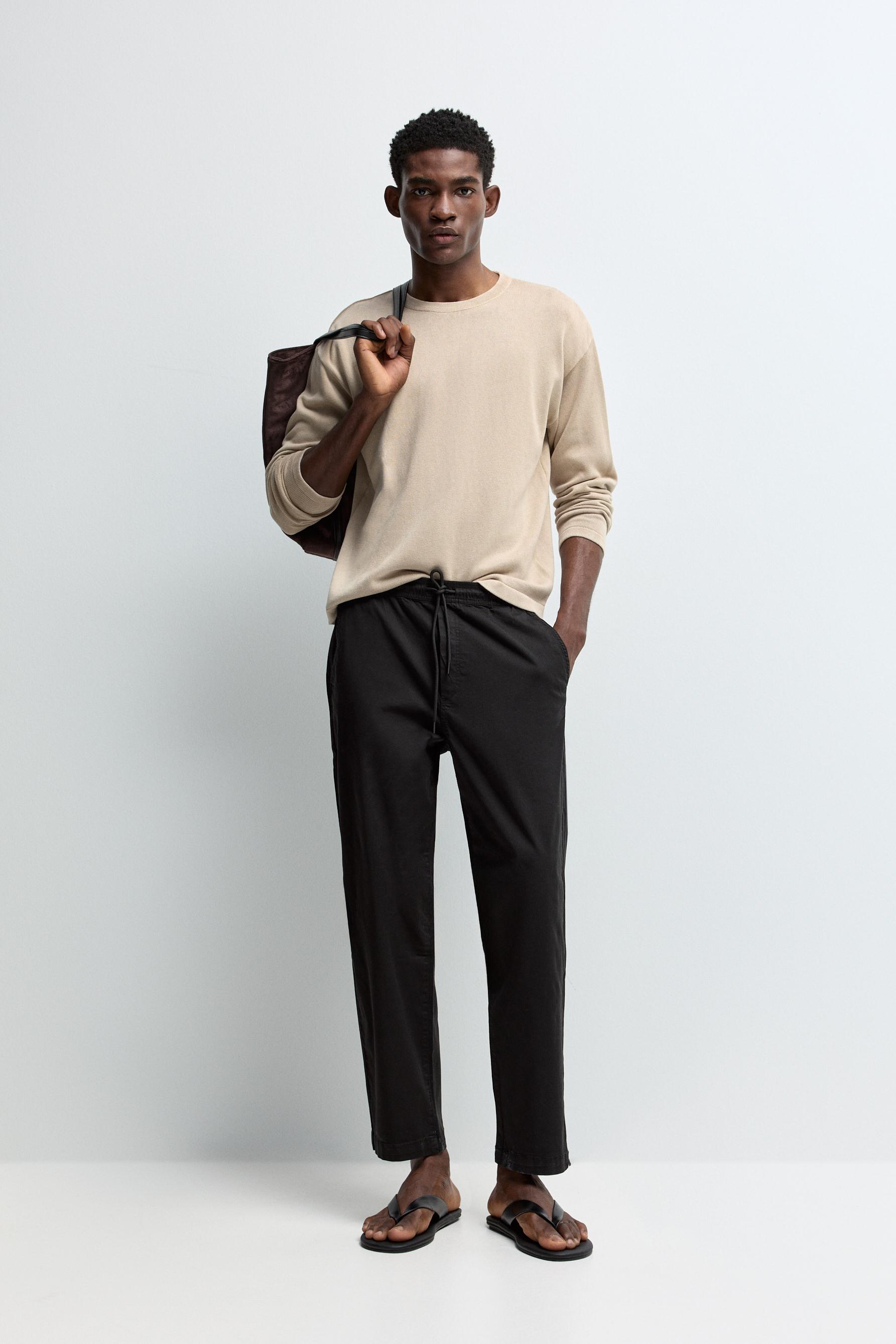 Slim fit jogger trousers — BLACK