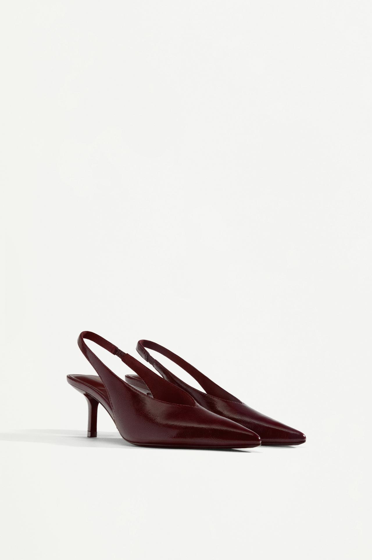 Slingback heels — BURGUNDY