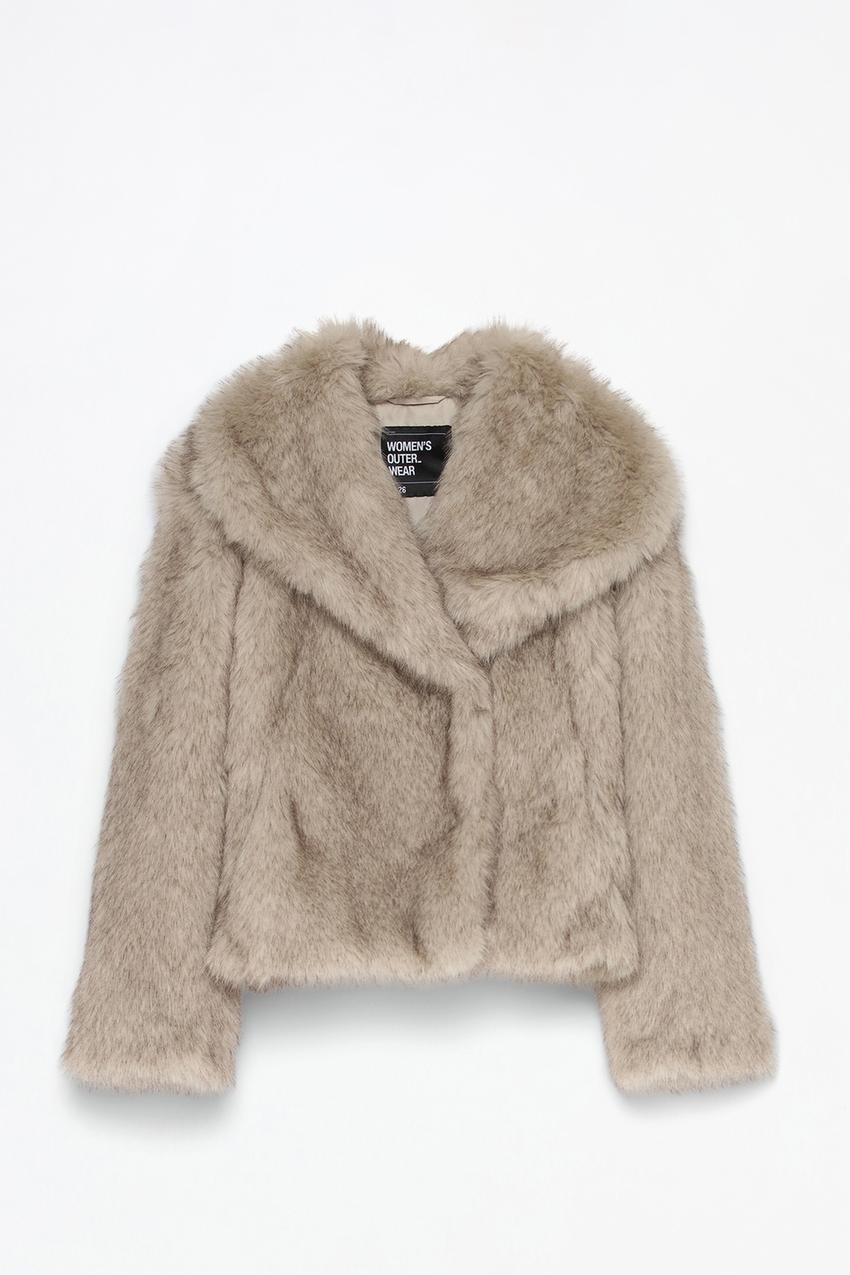 Efecto Pelo Abrigo Pelo Gris Bebe Abrigo Corto Abrigo Pelo Gris