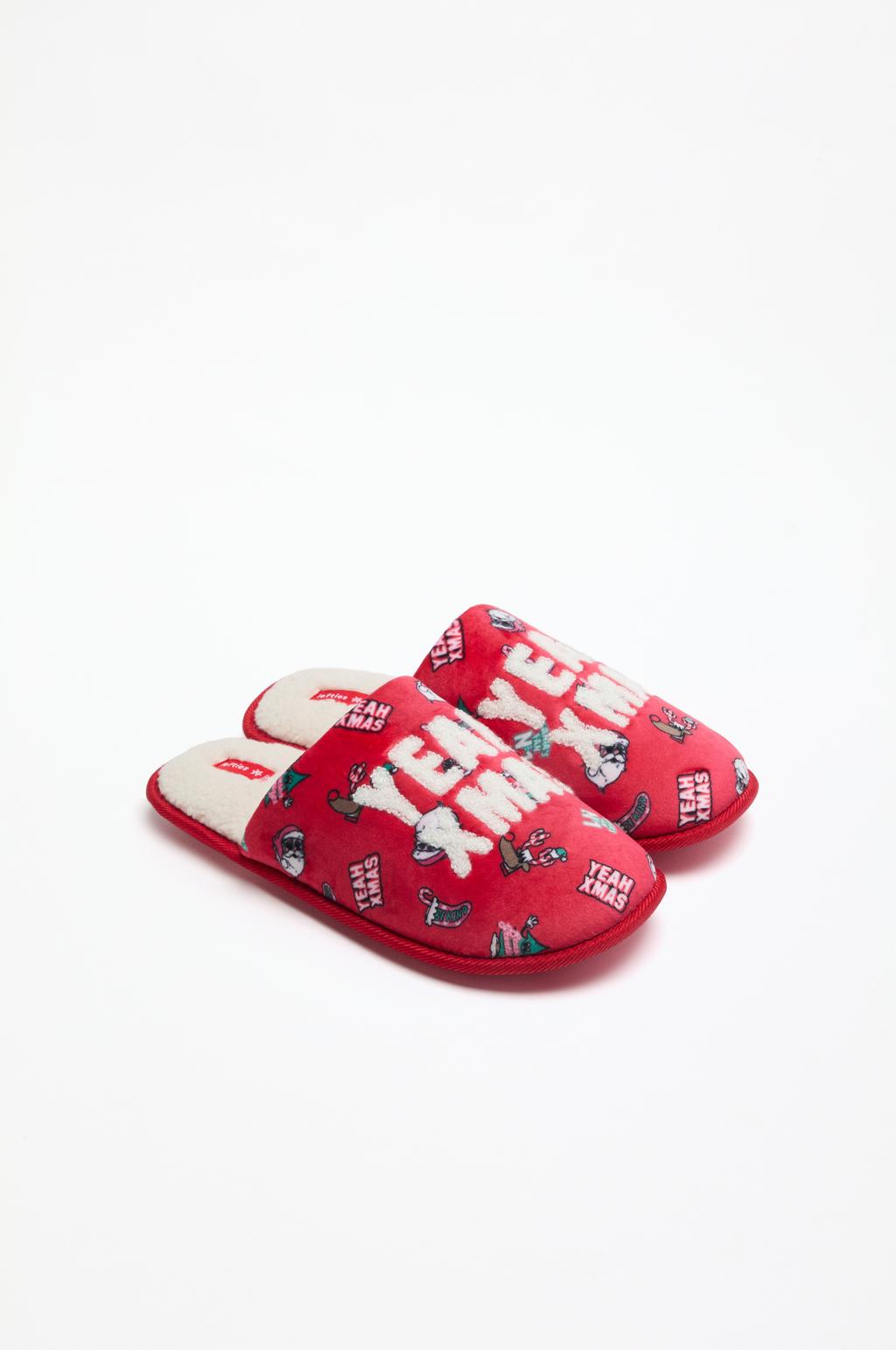 Man | Faux fur Christmas house slippers