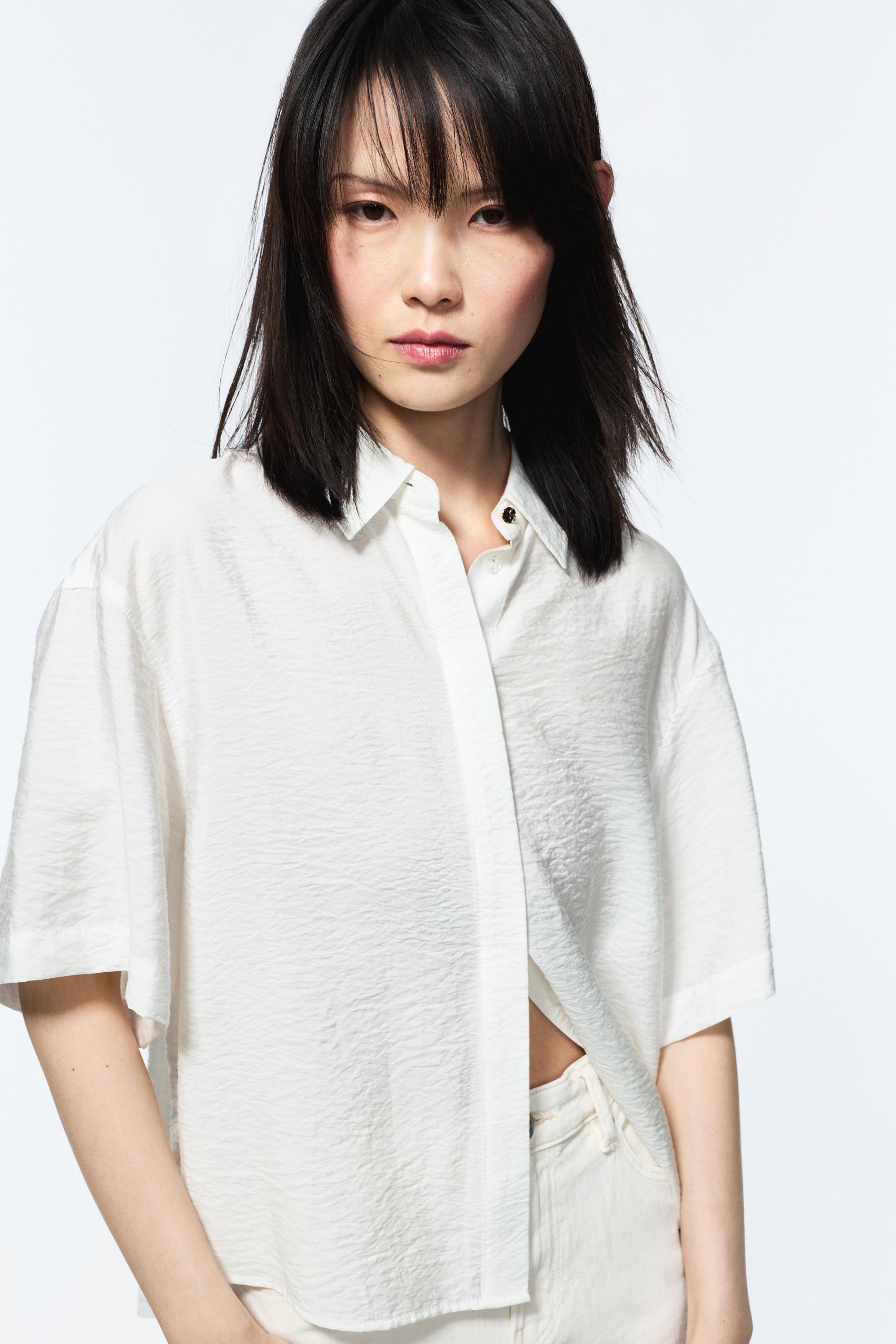 Camisa satinada textura