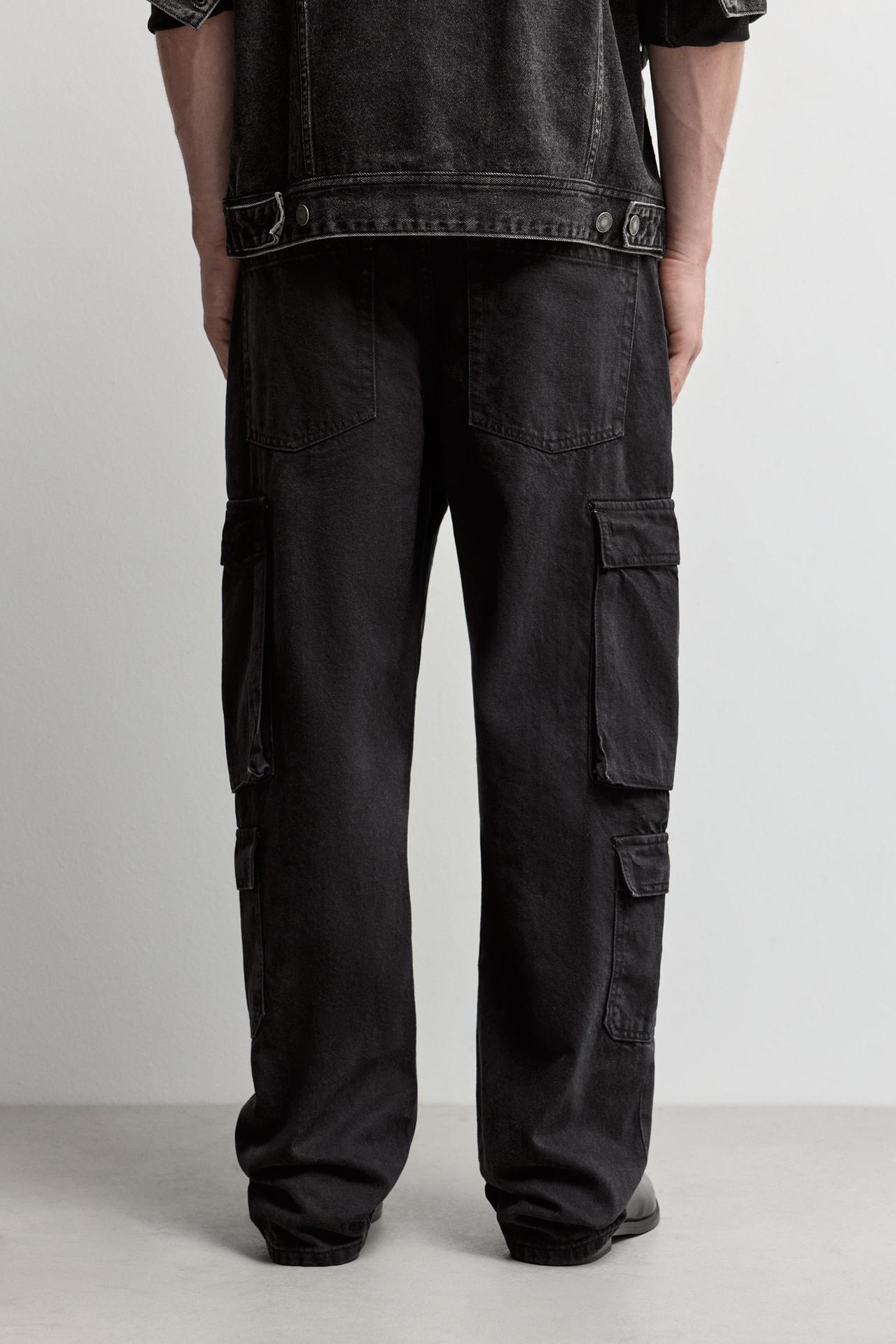 Multipocket baggy jeans — FADED BLACK