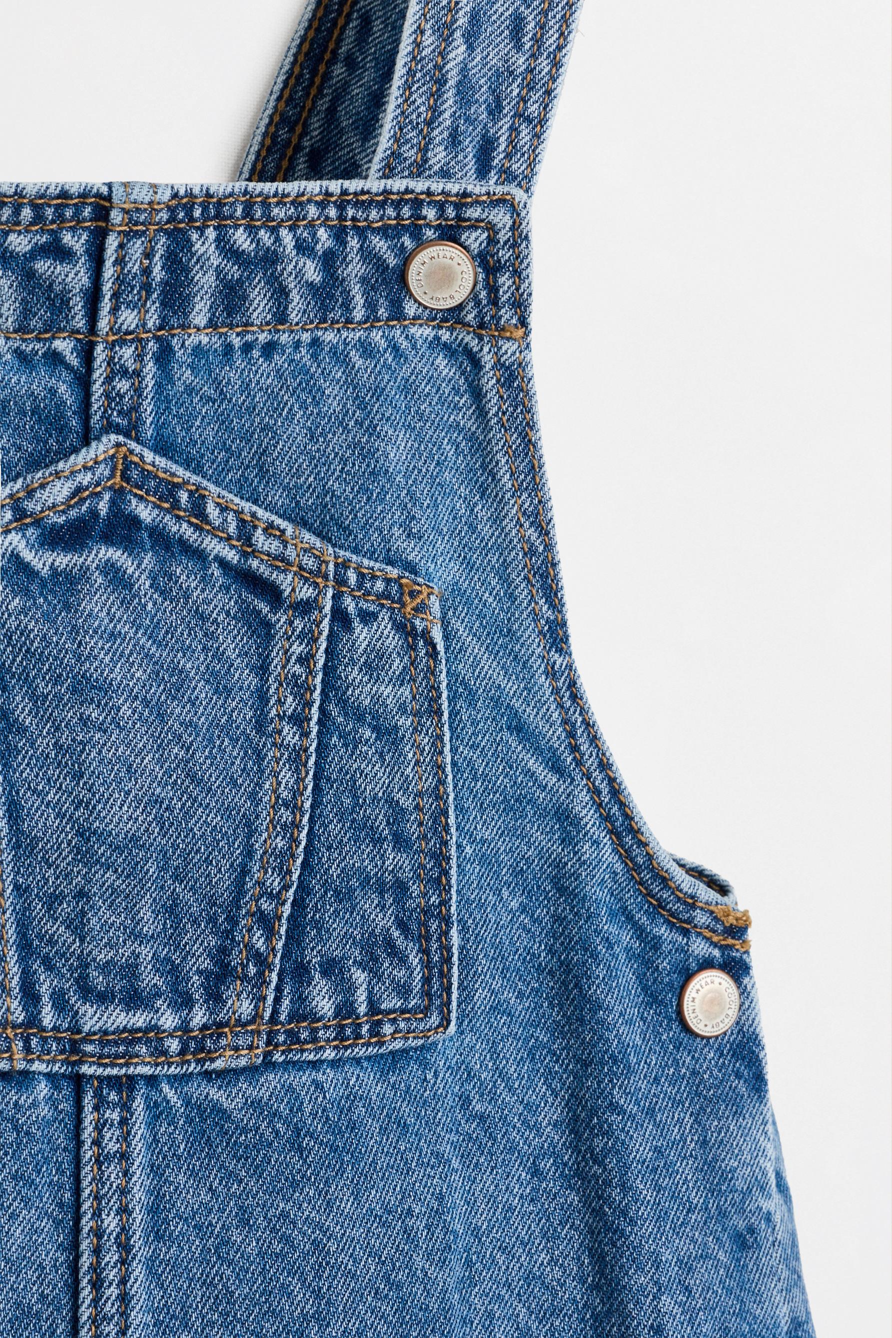Denim cargo overalls — FADED BLUE
