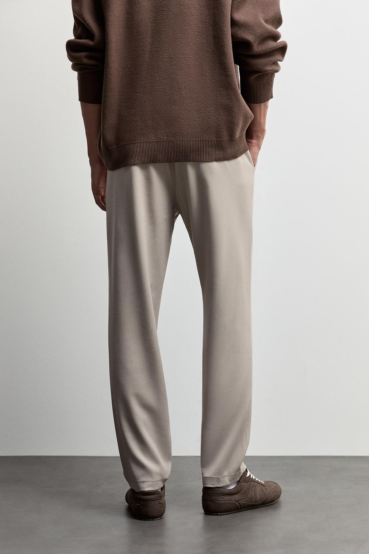 Slim fit tailored joggers — BEIGE