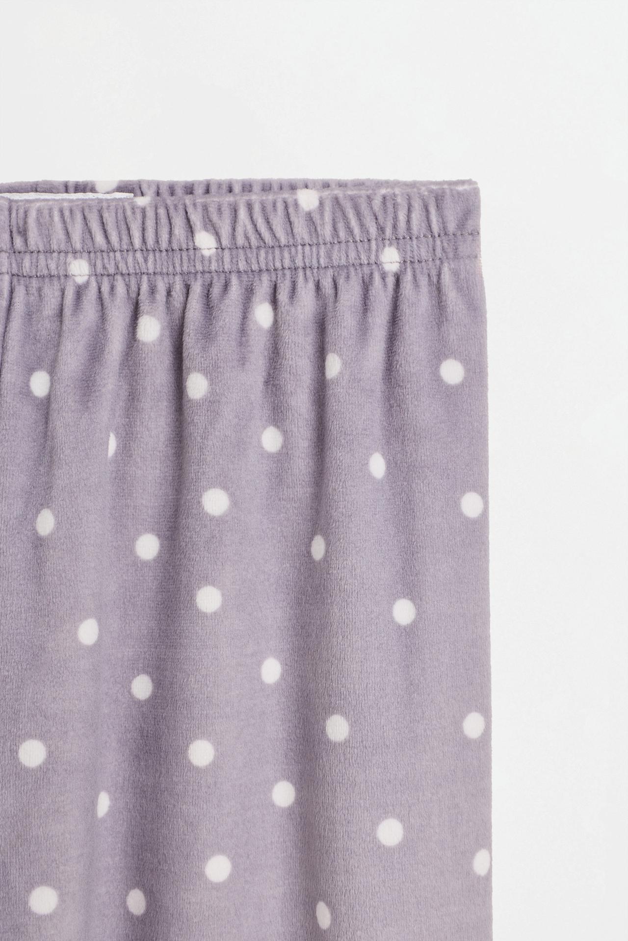 Velvety printed pyjamas — LILAC
