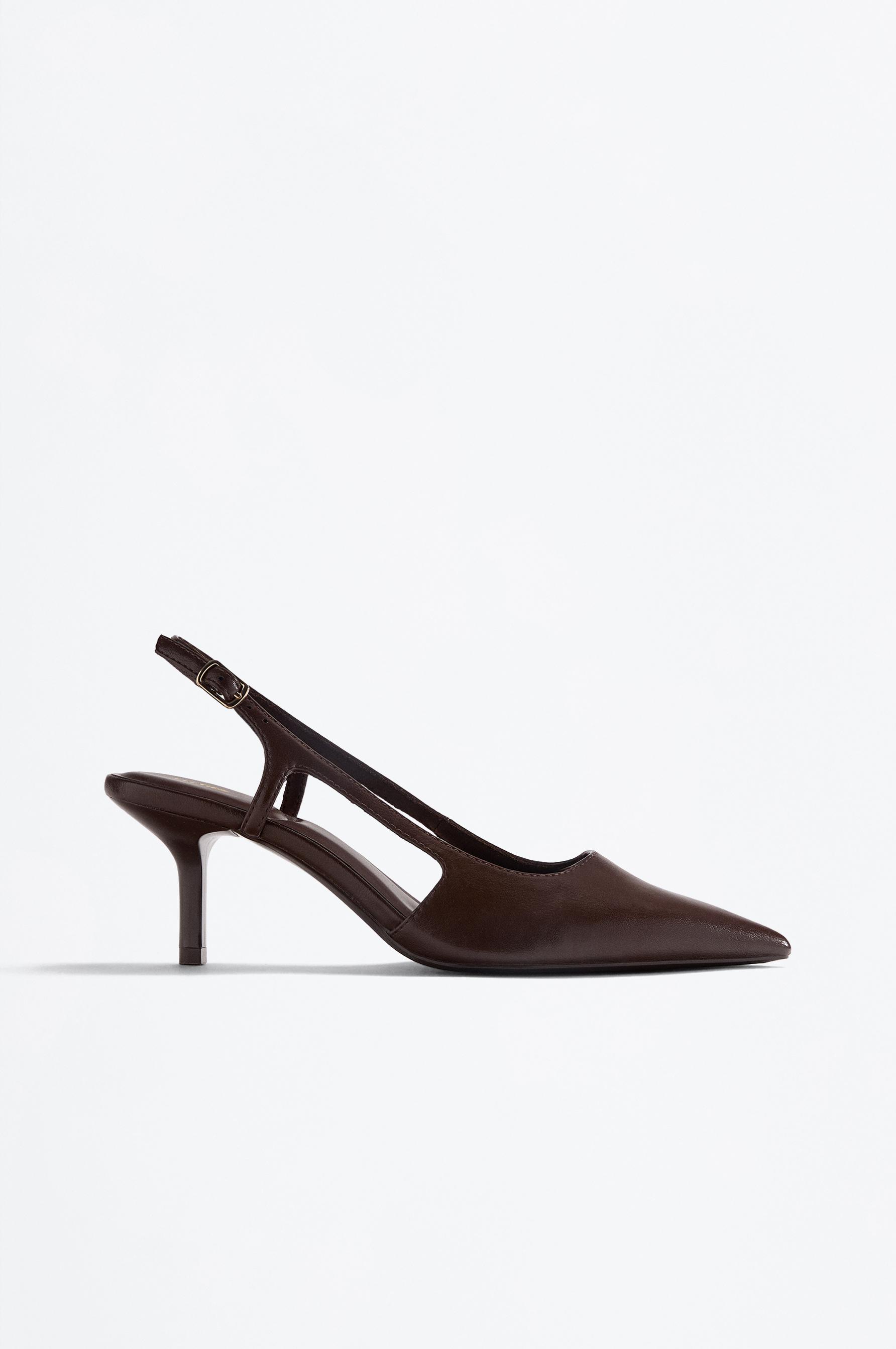 Lefties Kahverengi Lefties Arkasi açık topuklu ayakkabı