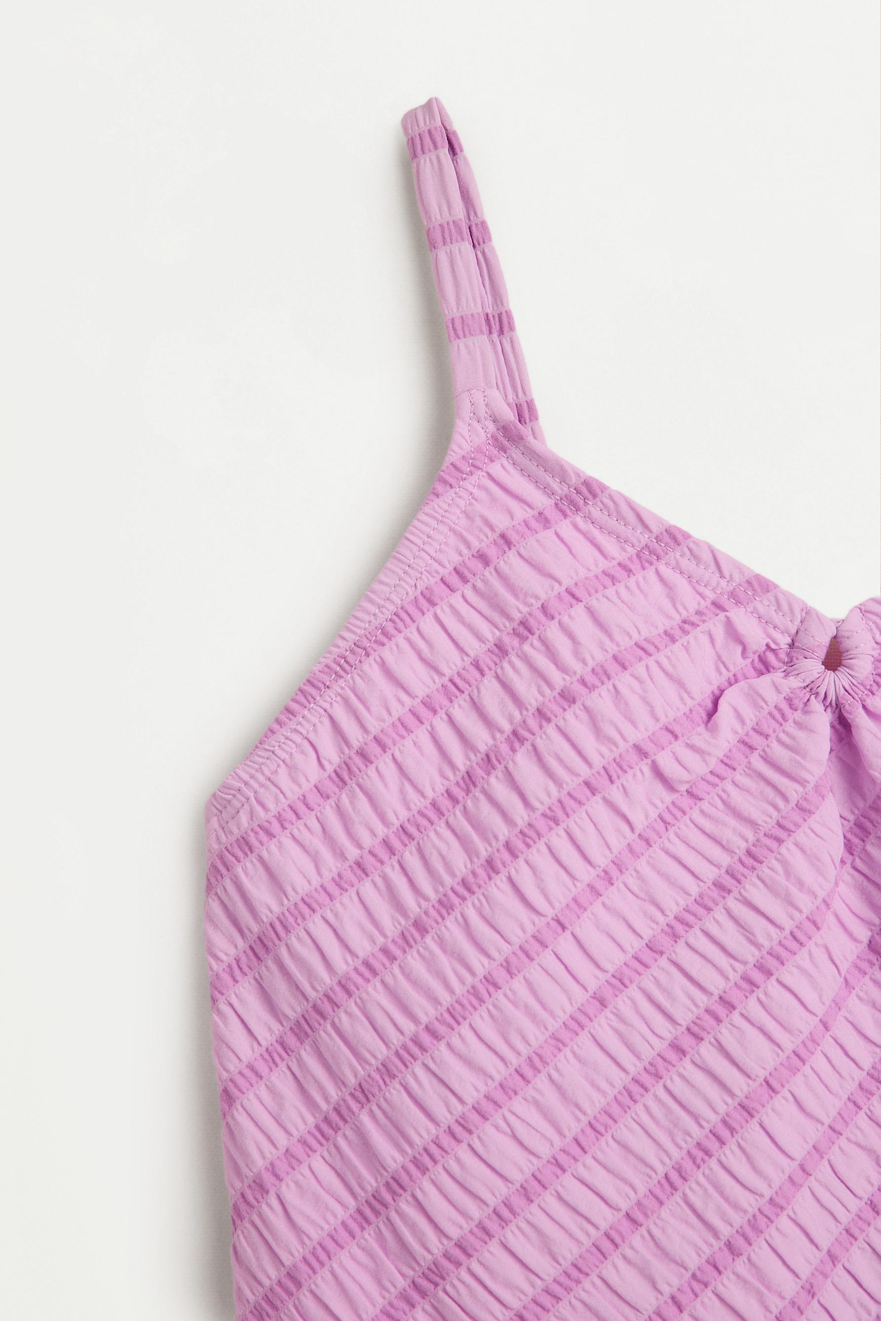Girl's Striped Swimsuit — PINK