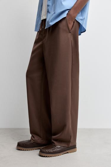 Baggy tailored joggers — BROWN 3