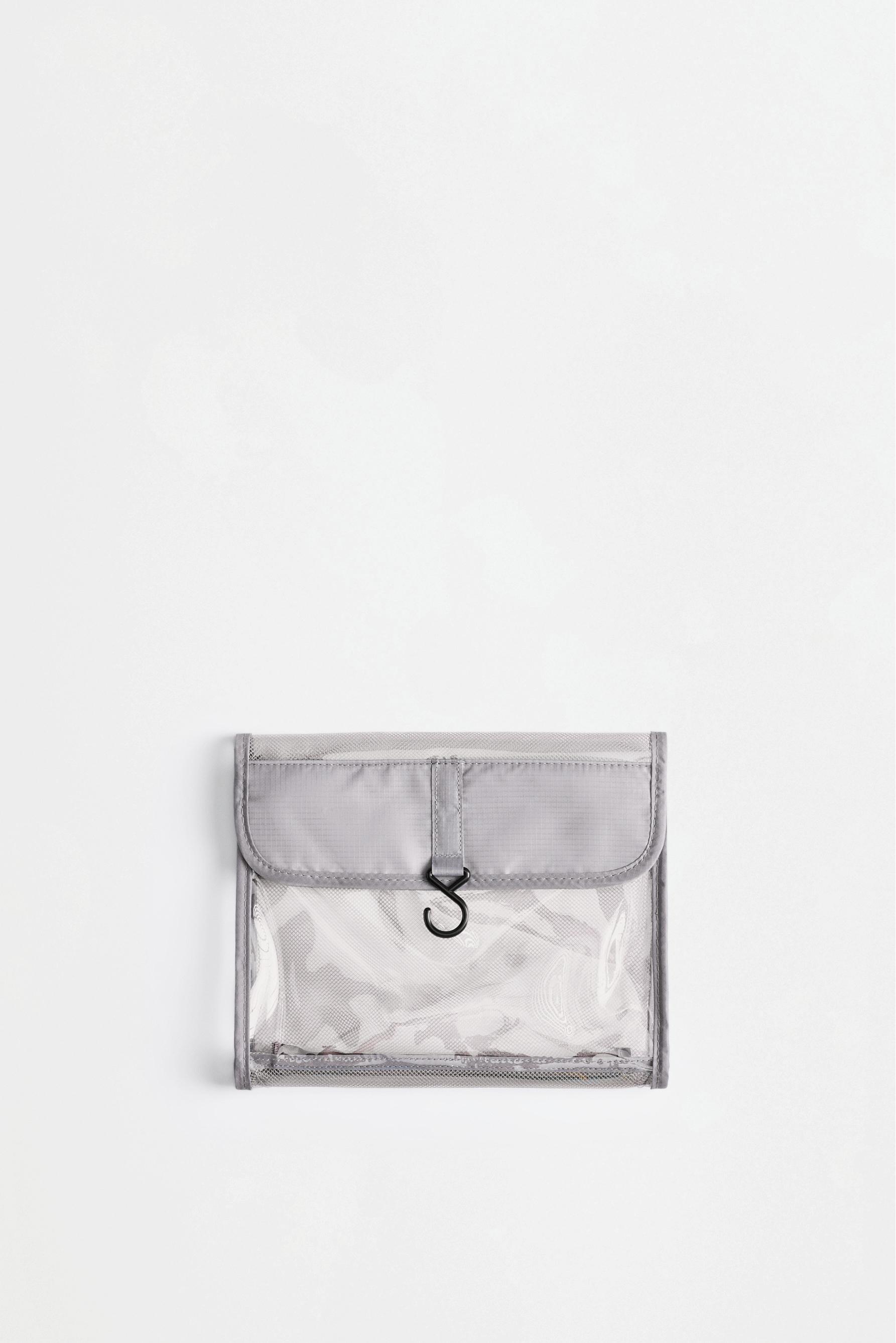 Foldable travel toiletry bag — PEARL GREY