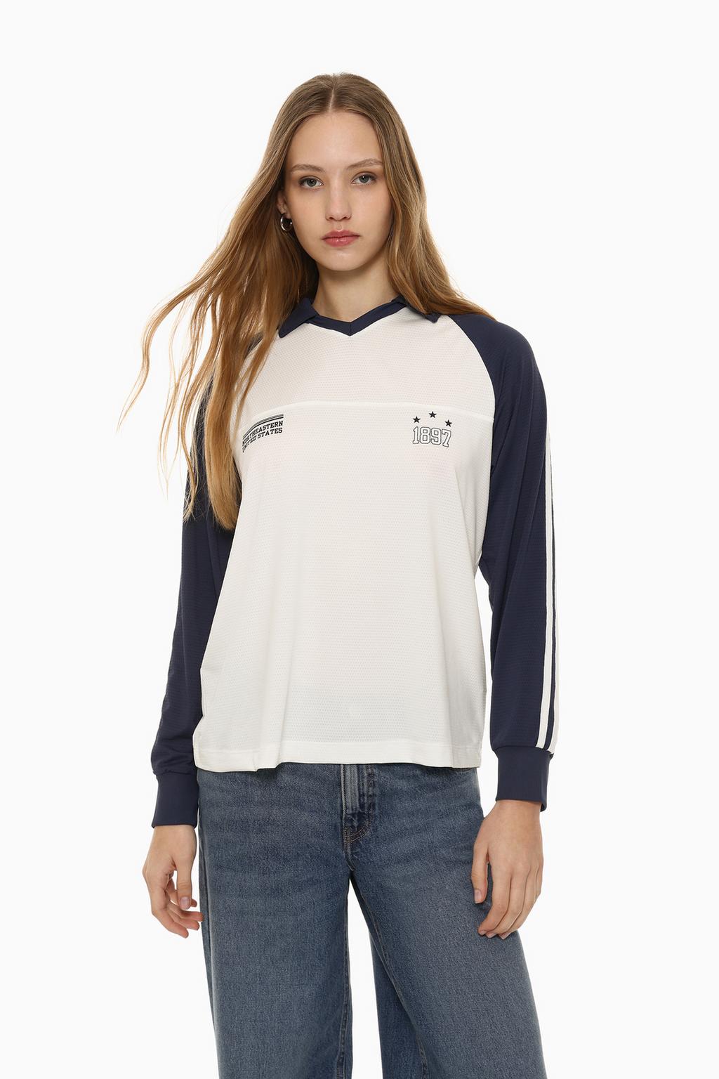 Long sleeve football T-shirt