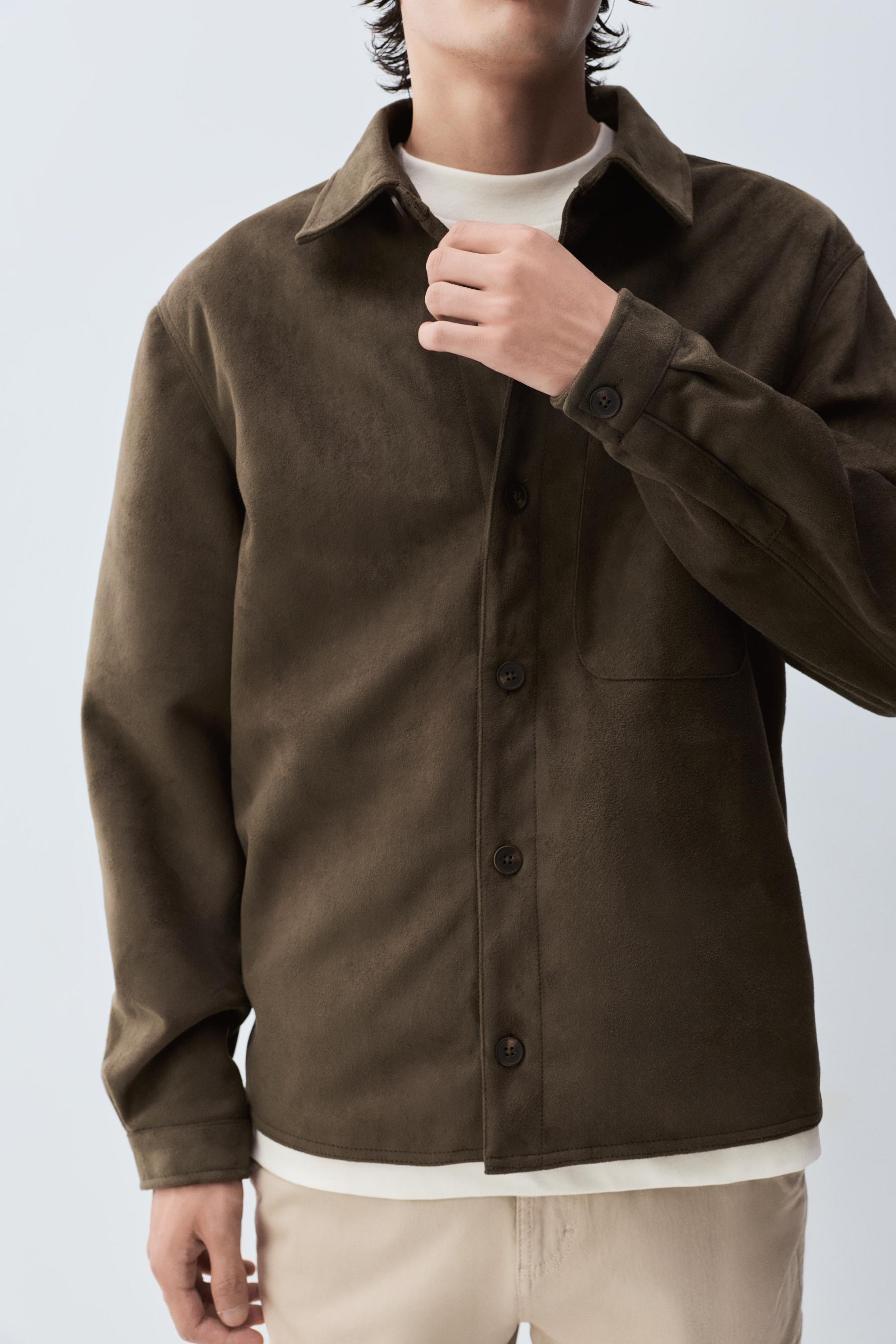 Faux suede overshirt - Shirts - CLOTHING - Man | Lefties Andorra