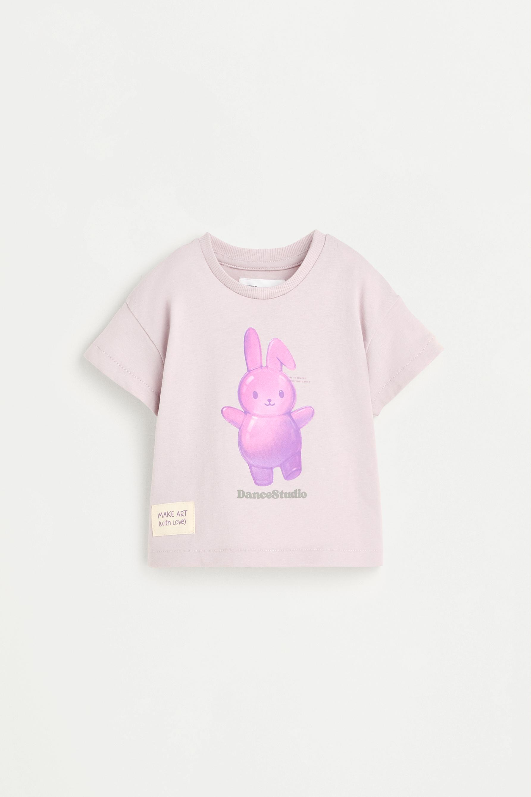 Printed T-shirt and cycling leggings set — PALE MAUVE
