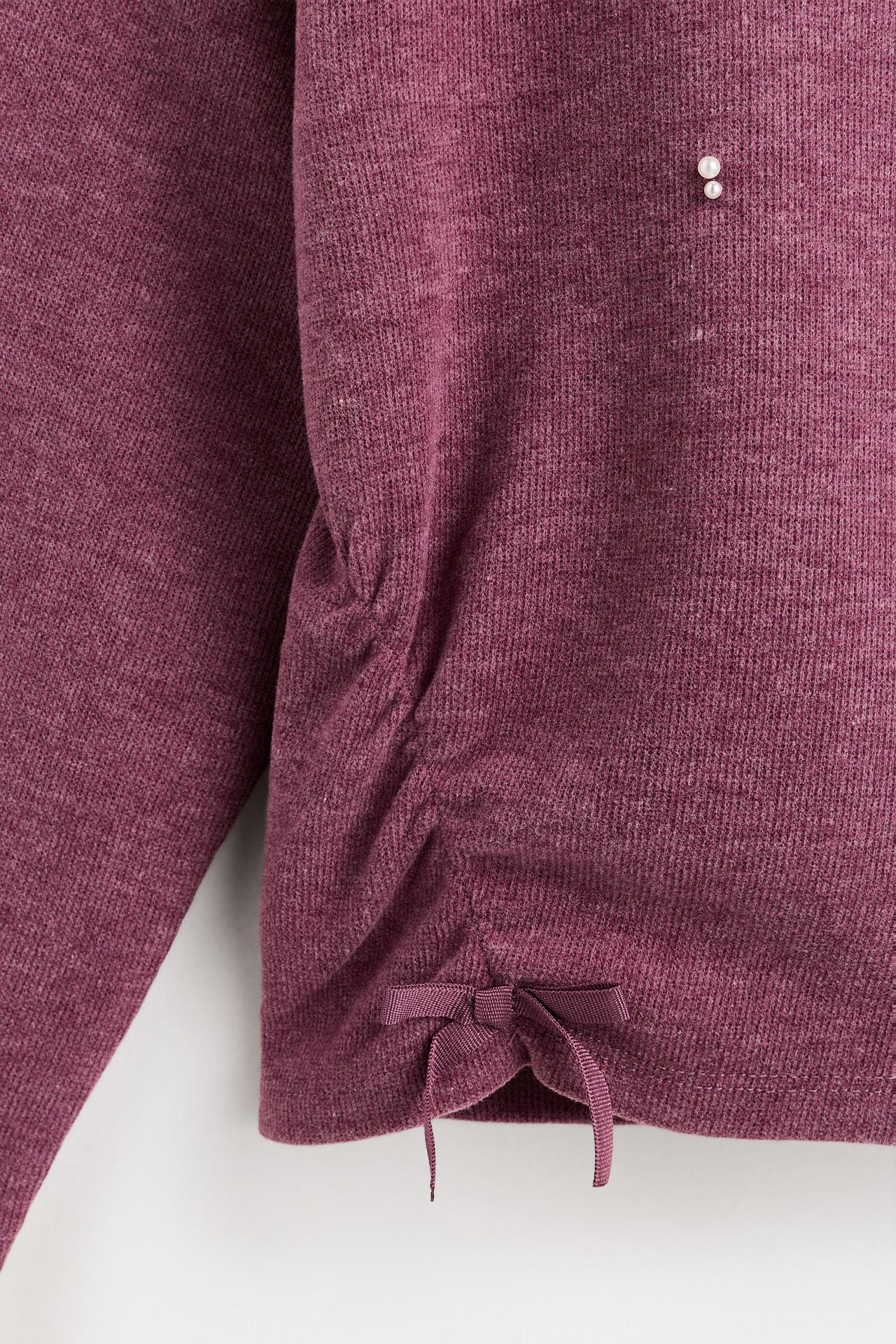 Bias cut appliqués sweatshirt — PINK