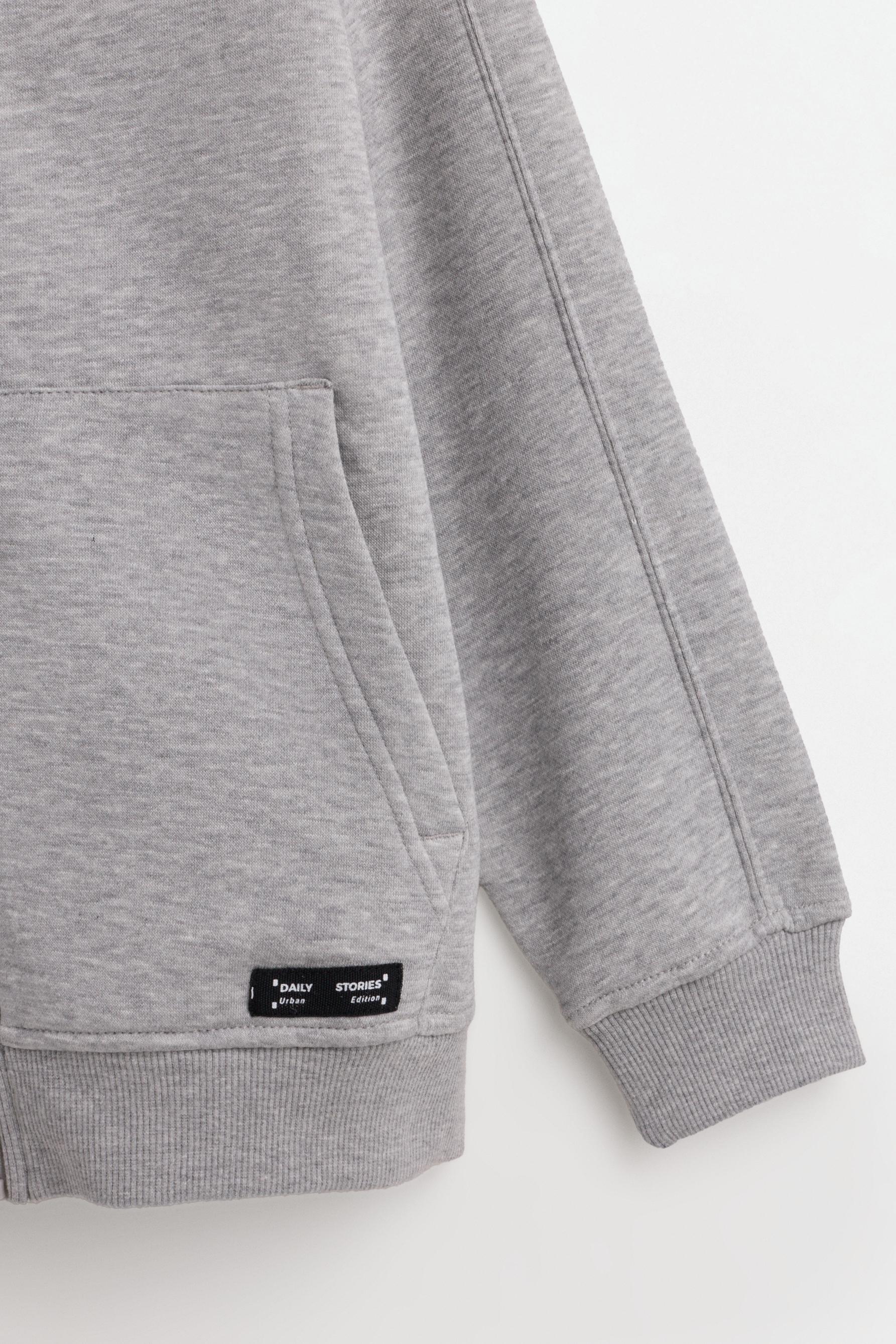 Zip-up hoodie — GREY MARL