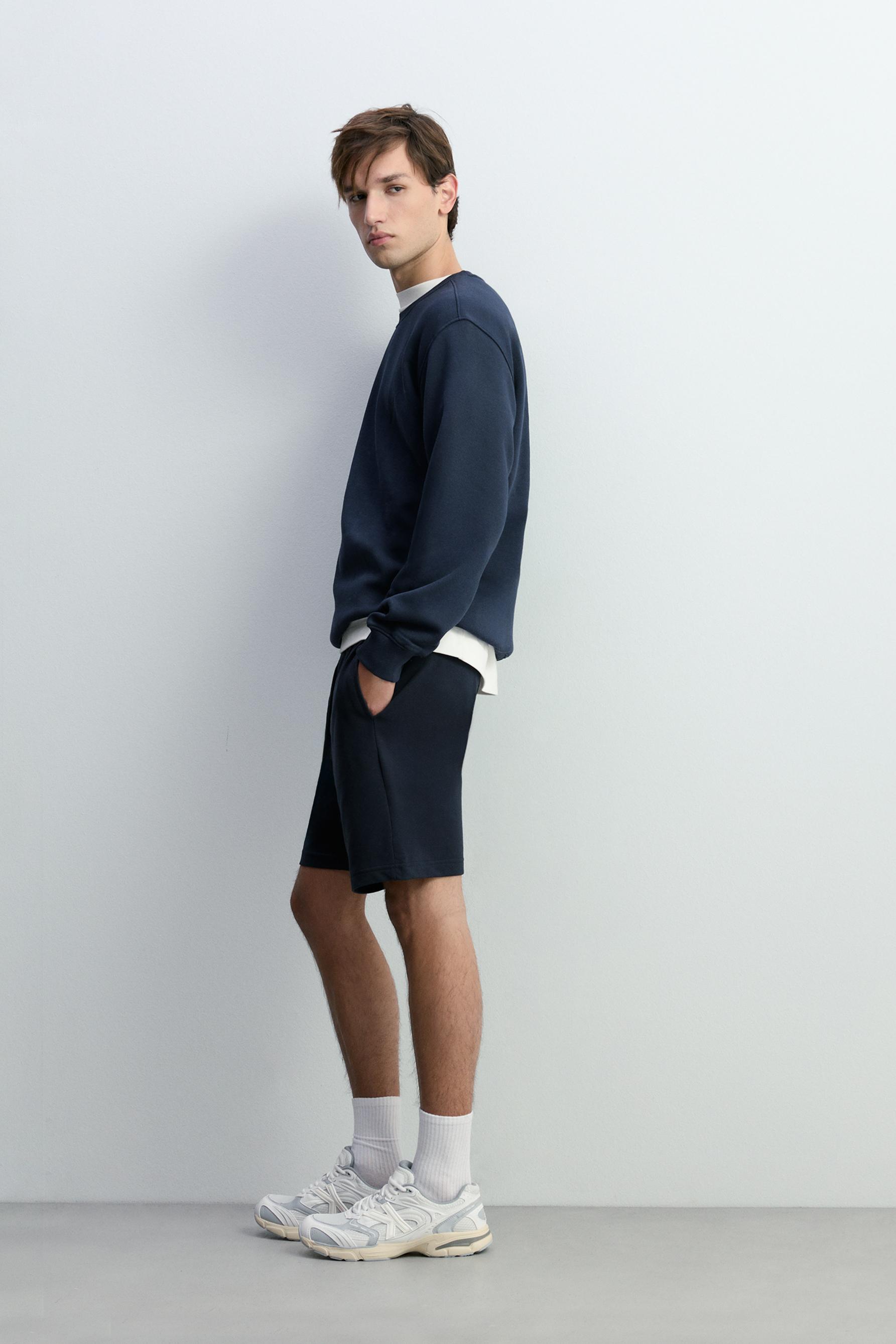 Basic tracksuit Bermuda shorts — NAVY