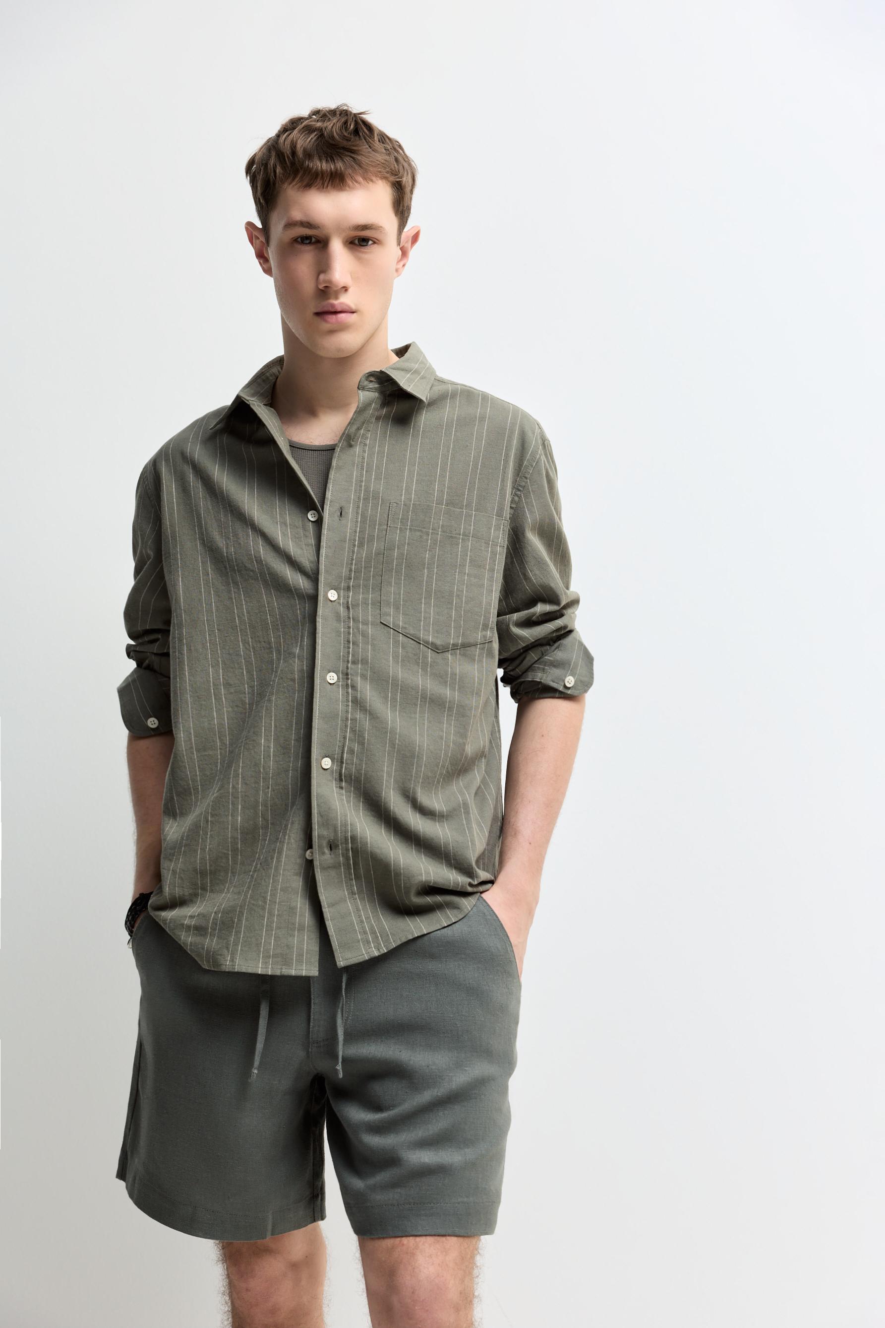 Camisa rayas lino - algodón Lefties Edition