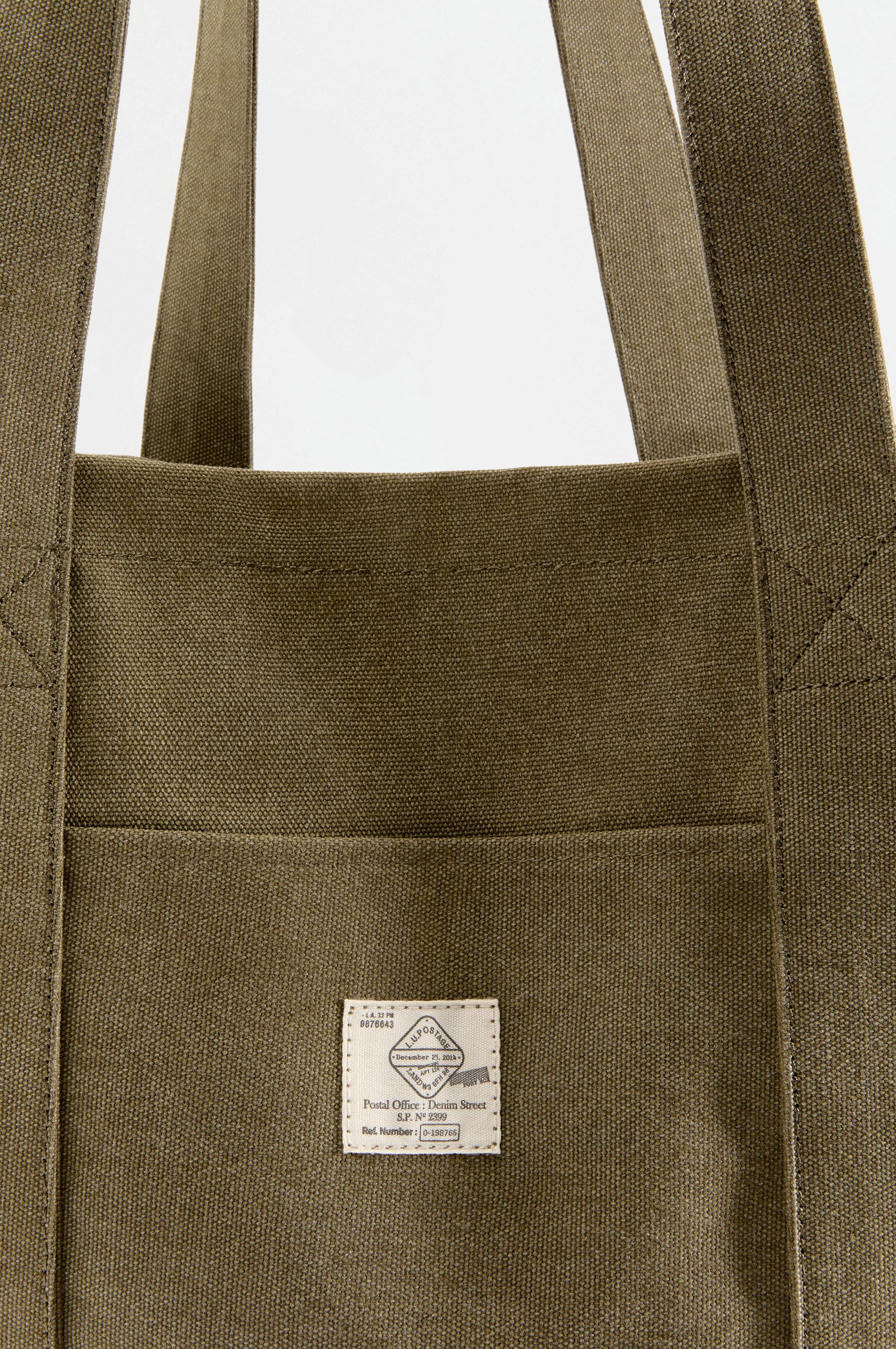 Canvas shopper bag — KHAKI