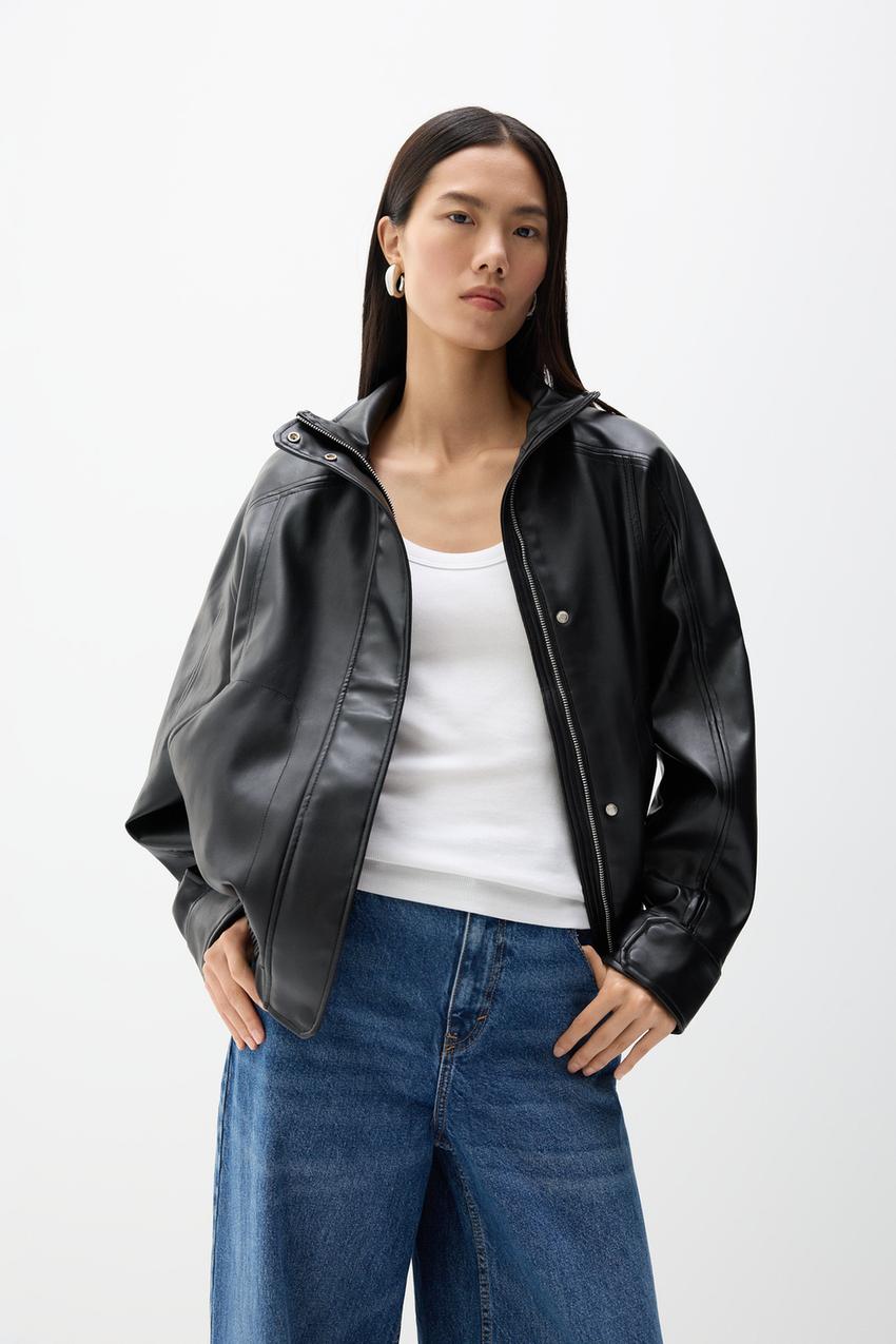 Bomber efecto piel Chaquetas Sudaderas ROPA Hombre