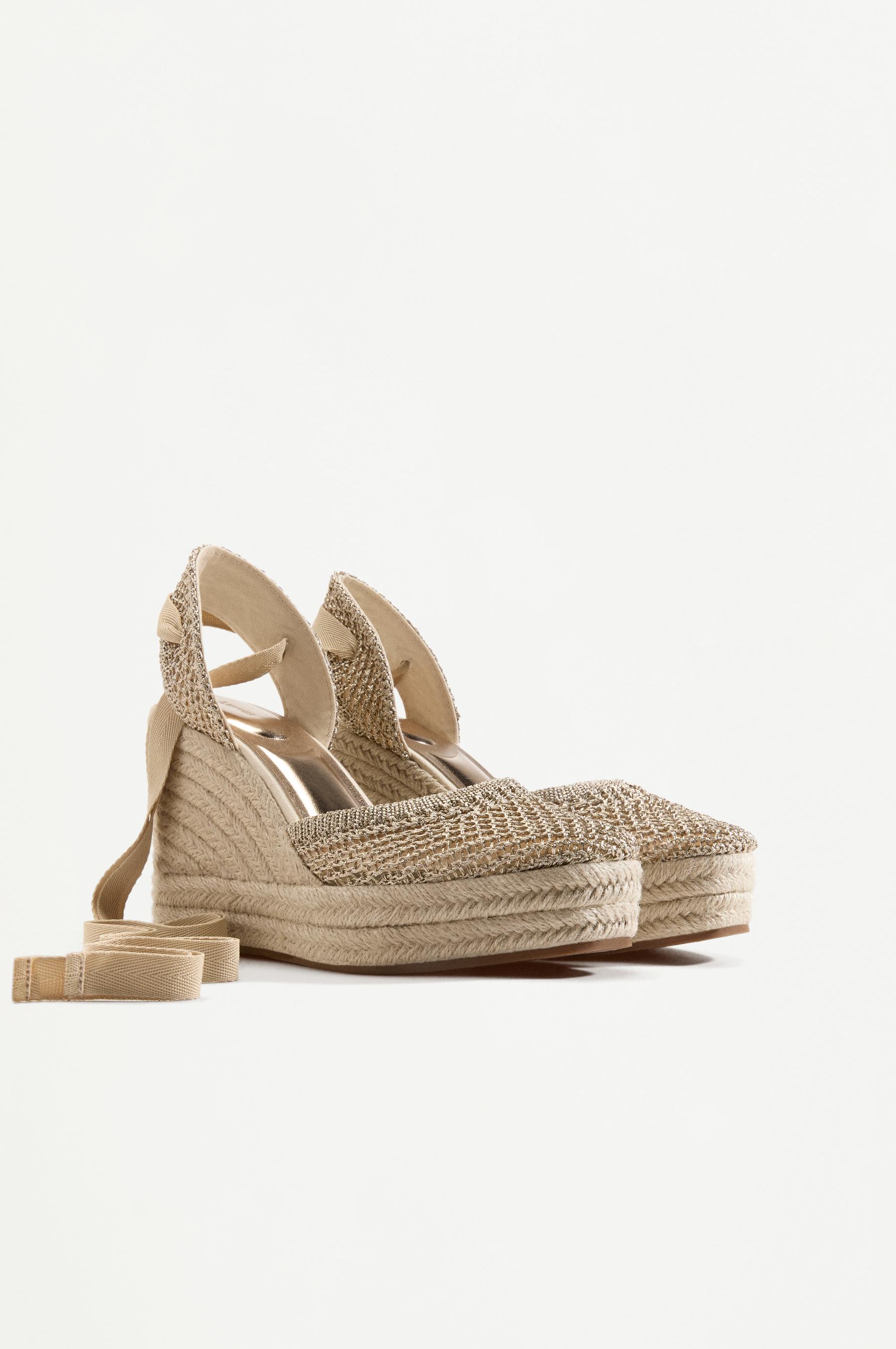 Jute wedge — GOLD