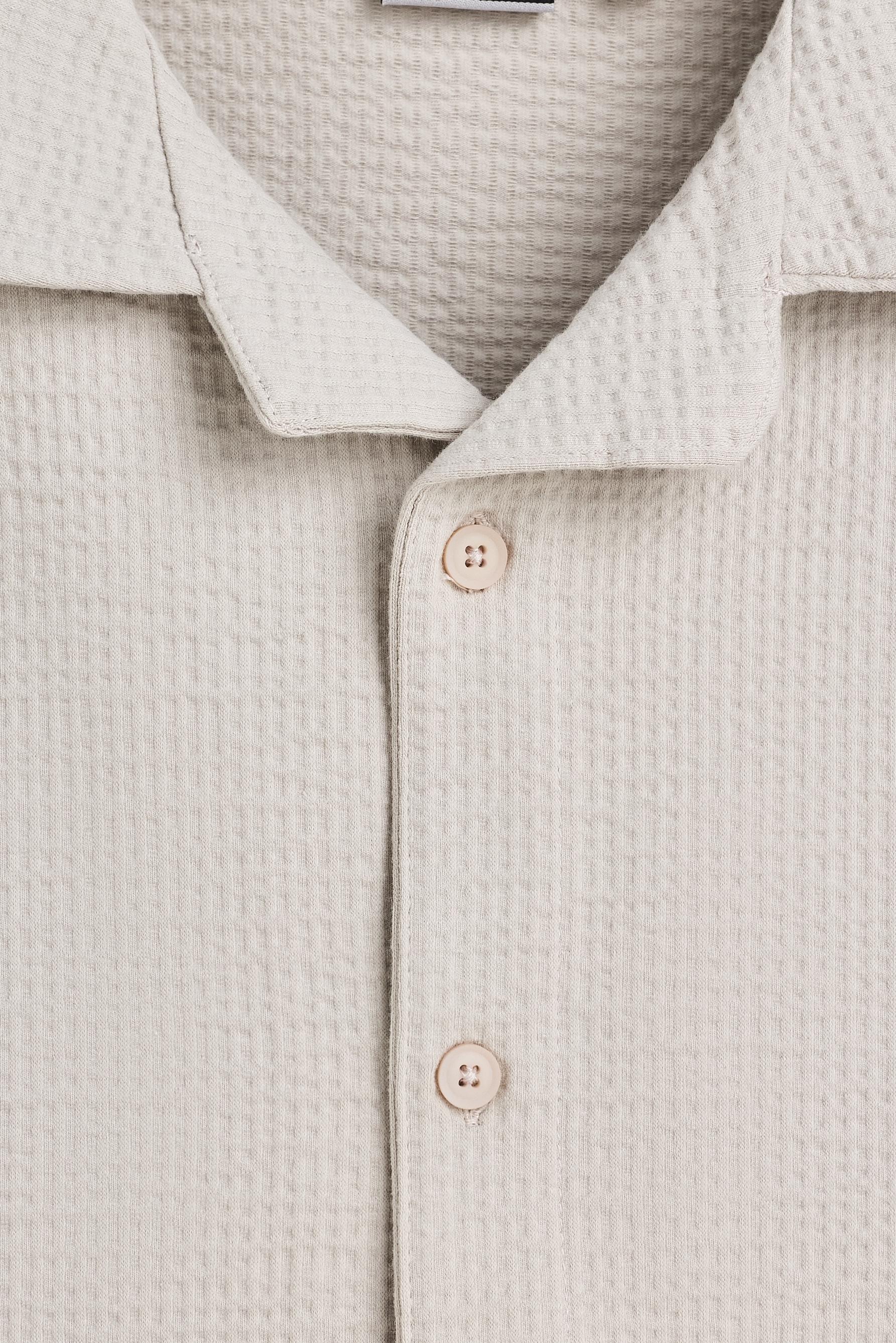 Seersucker shirt — IVORY