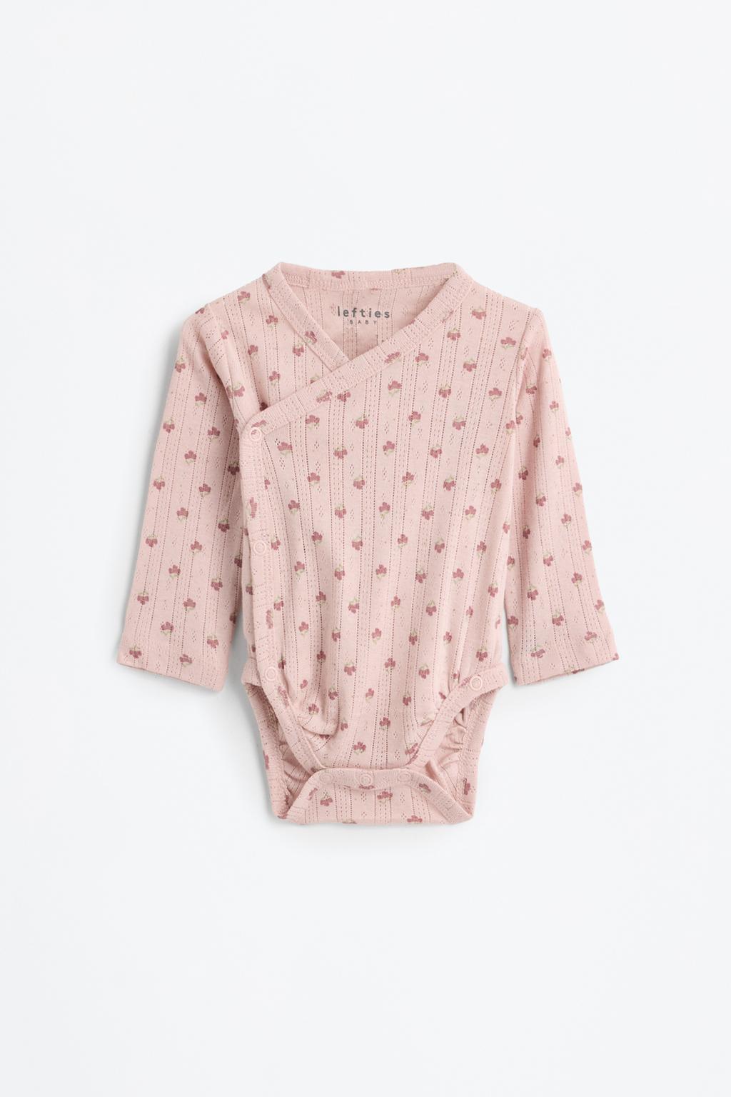 Pointelle kimono bodysuit