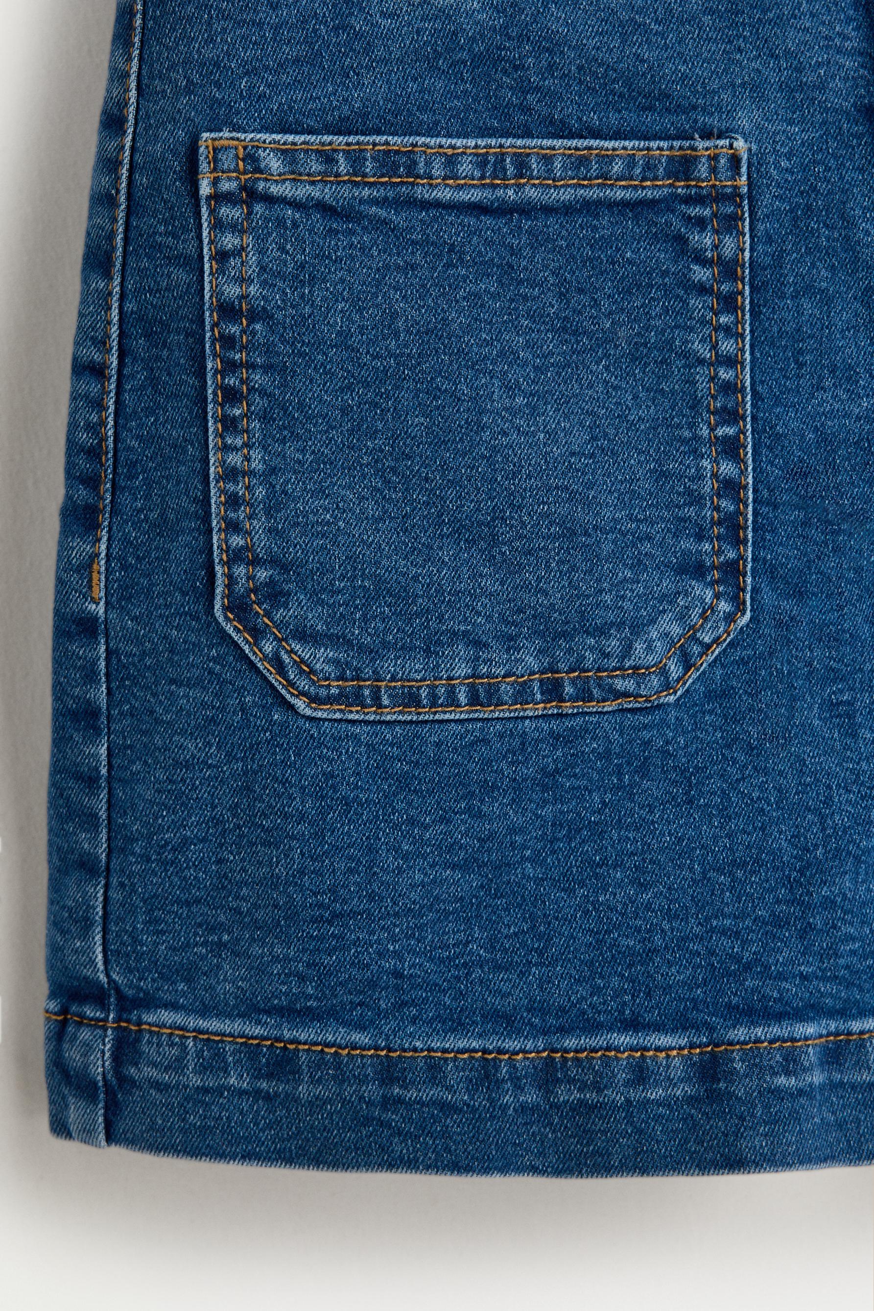 Bermuda shorts with belt — PALE INDIGO