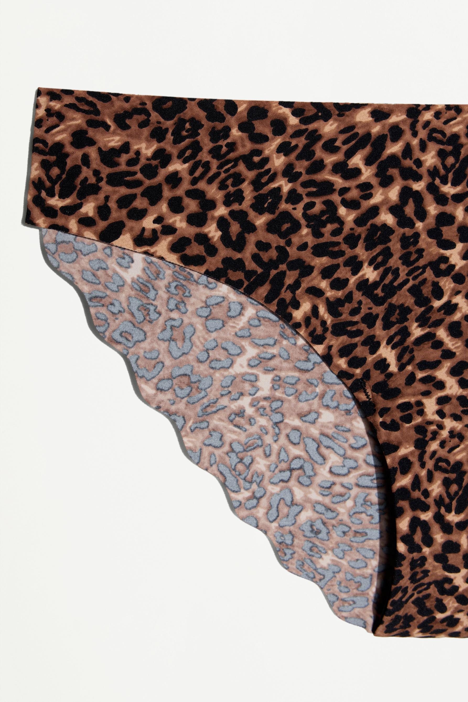 Pack of 3 classic microfibre briefs — LEOPARD PRINT