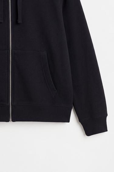 Basic zip-up hoodie — BLACK 9
