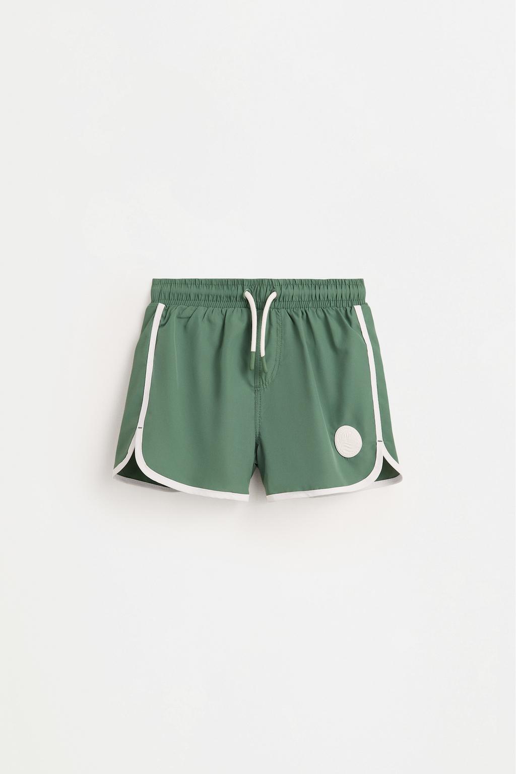Contrast-line swim shorts