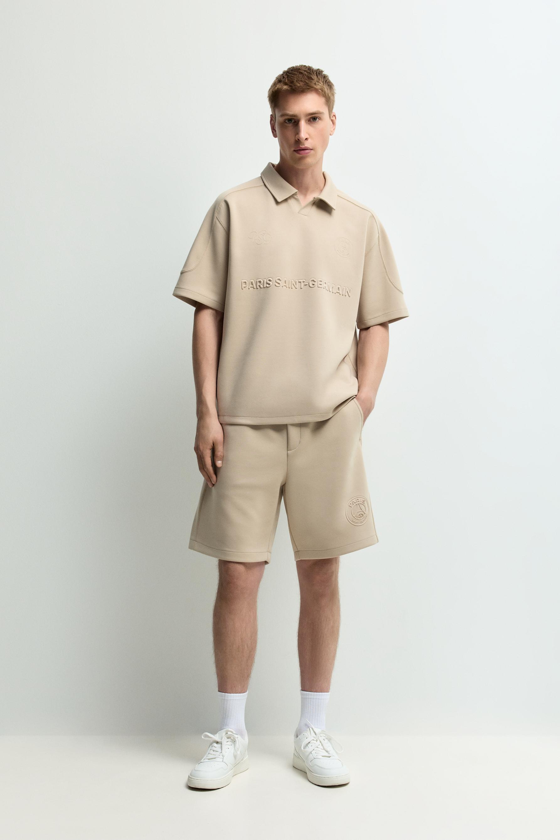 Paris Saint-Germain x Lefties interlock polo shirt — BISCUIT