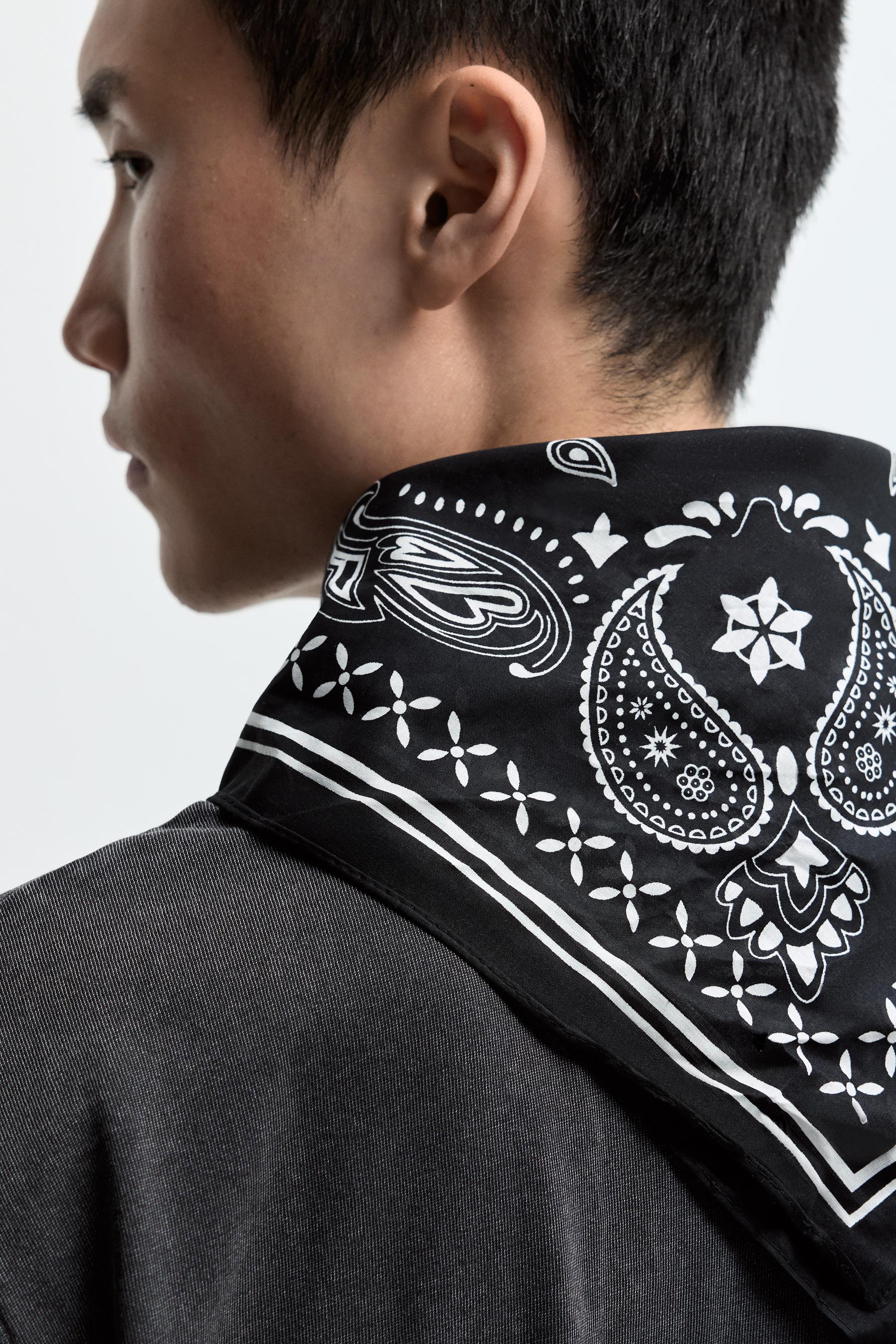 Paisley scarf — BLACK