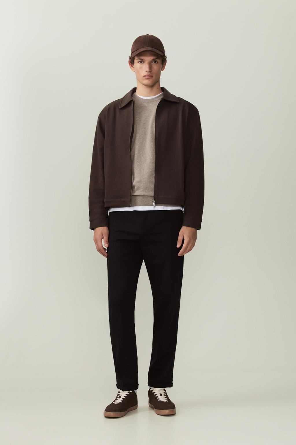 Slim tailored fit trousers