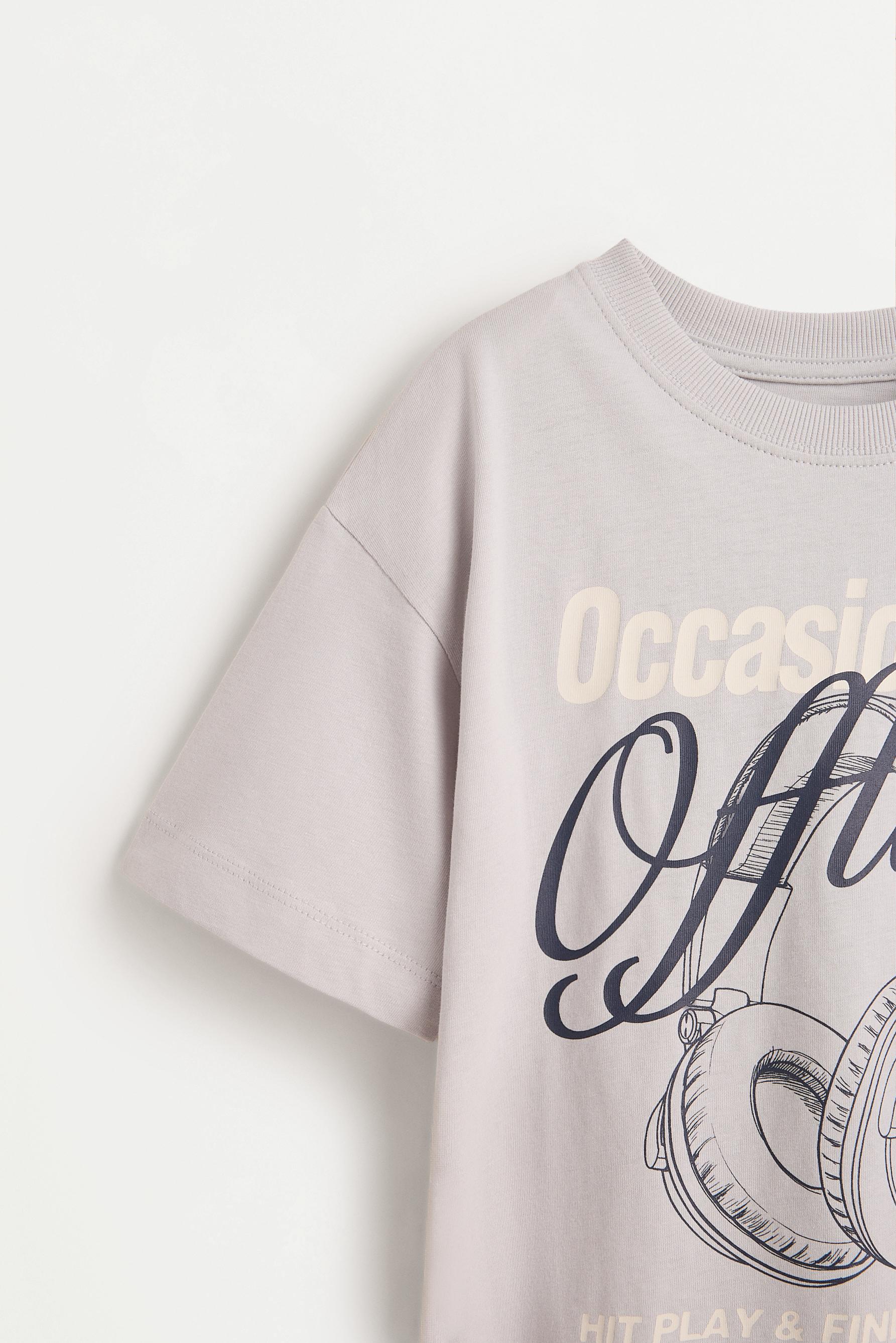 Printed T-shirt — PALE GREY