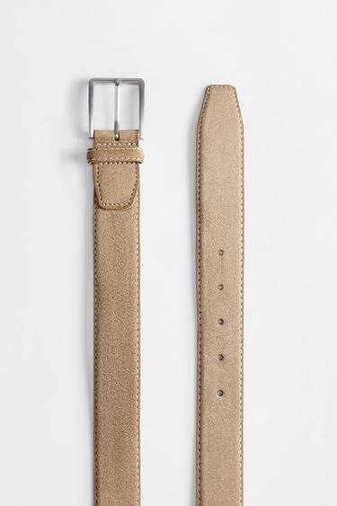 Faux suede belt — SAND 4