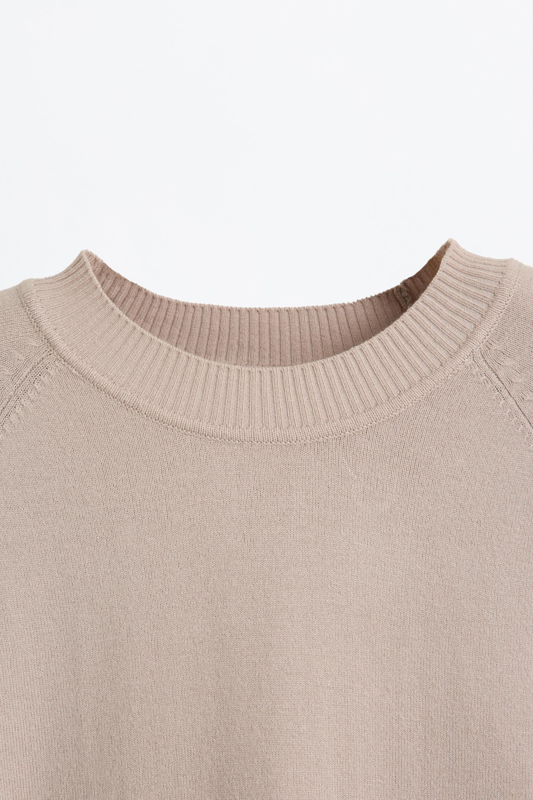 Round neck sweater — SAND MARL