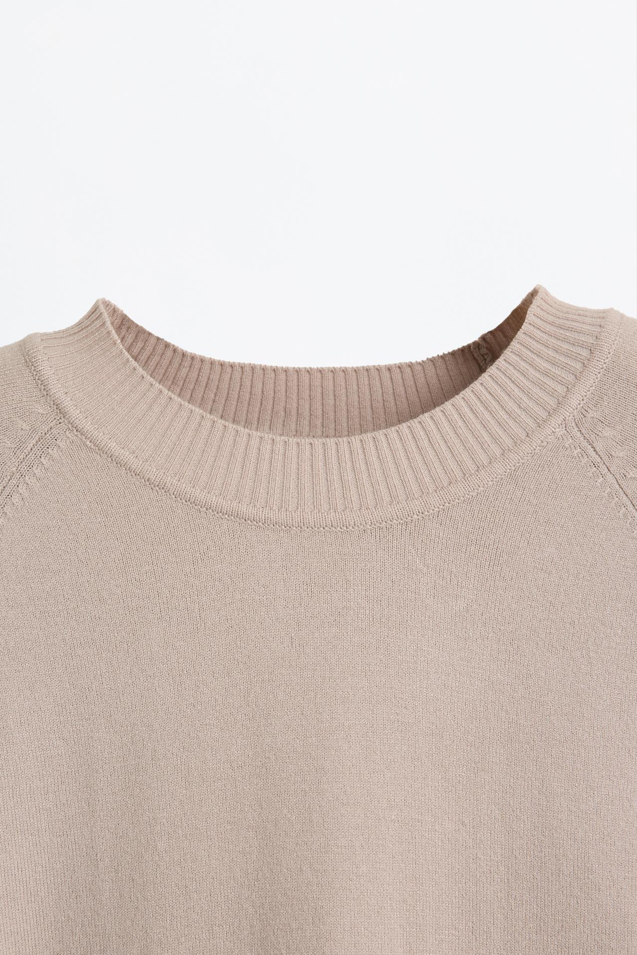 Round neck sweater — SAND MARL
