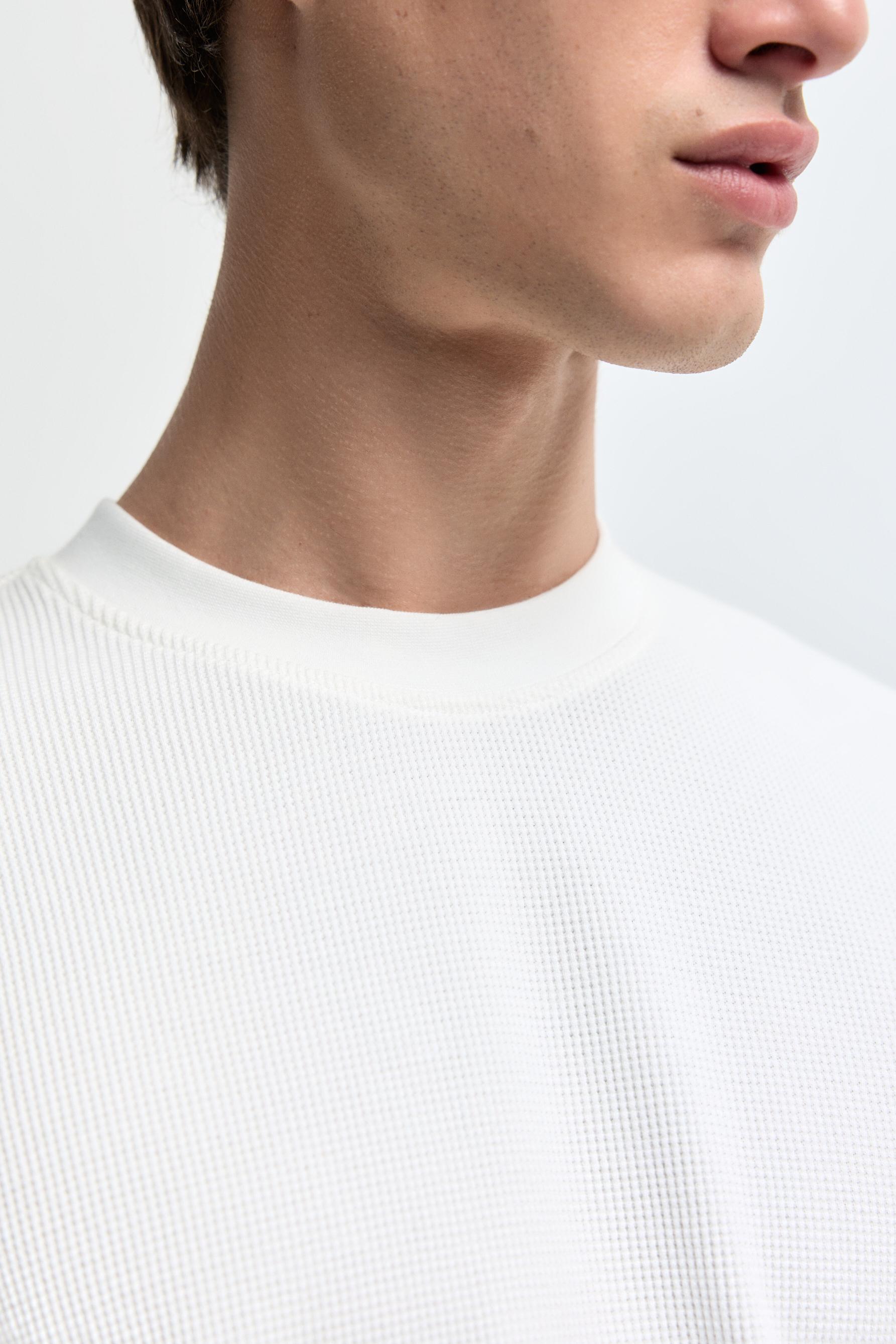 Waffle T-shirt — WHITE