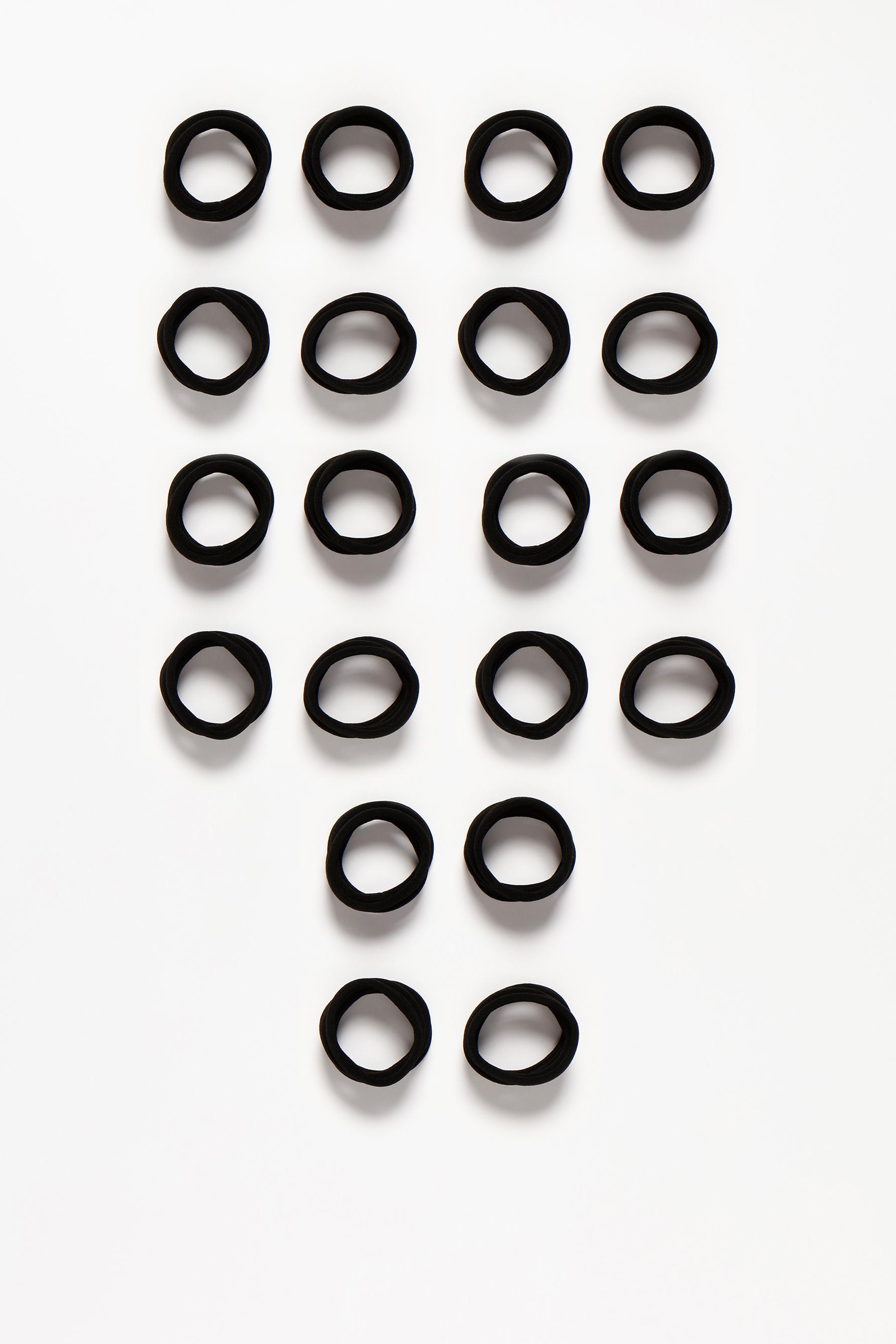 Pack of 20 basic hair ties — BLACK