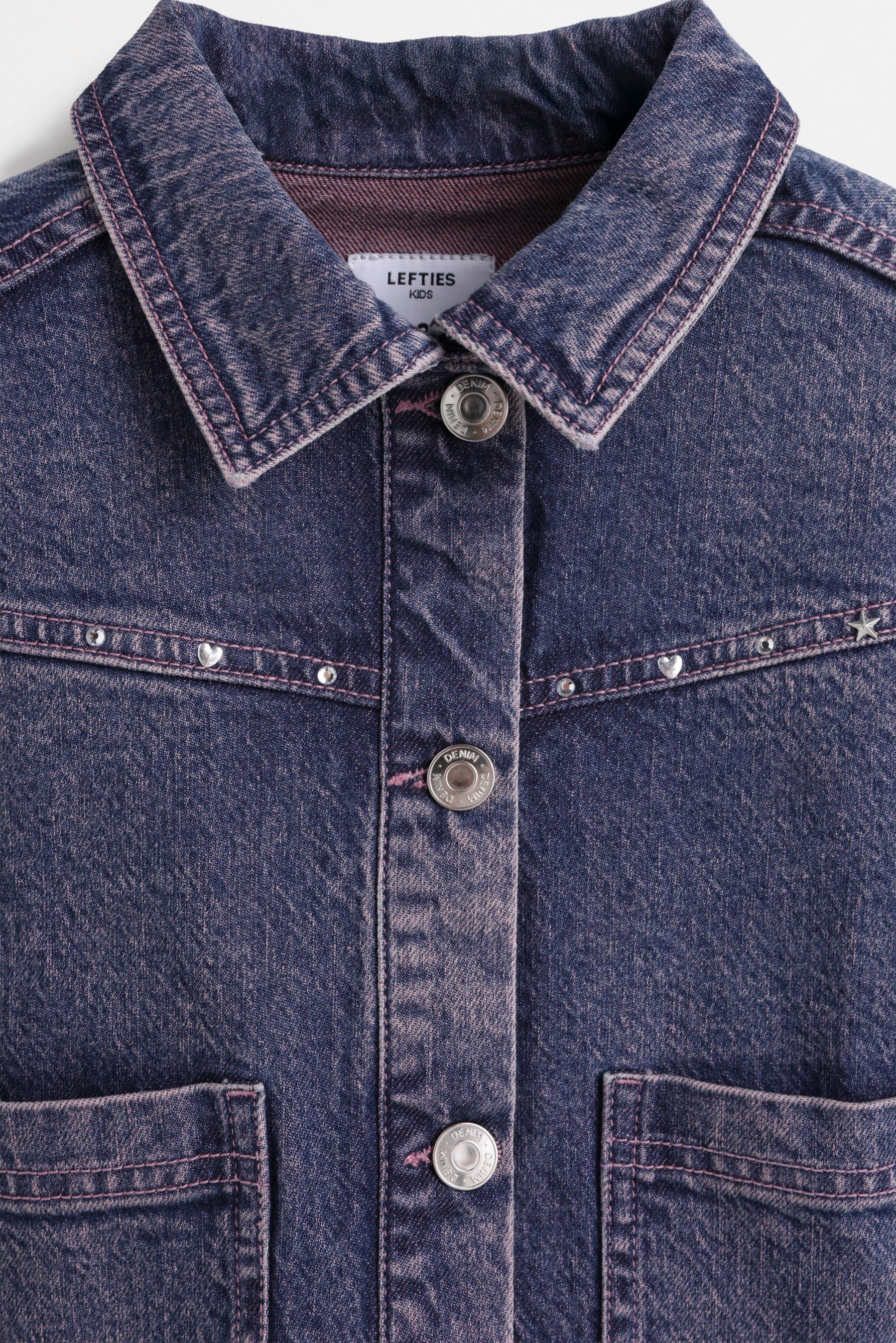 Studded denim jacket — INDIGO