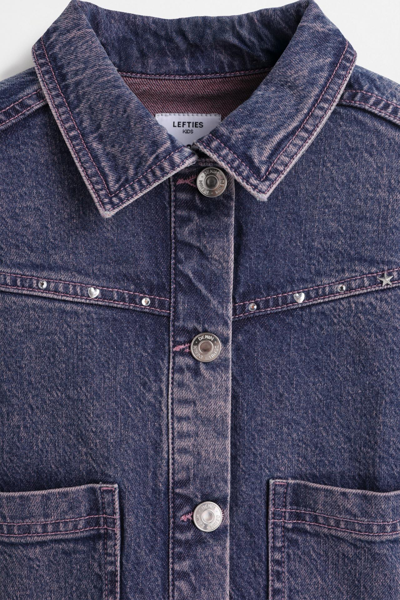 Studded denim jacket — INDIGO