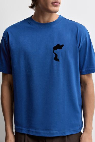 Printed T-shirt — COBALT GREY 3